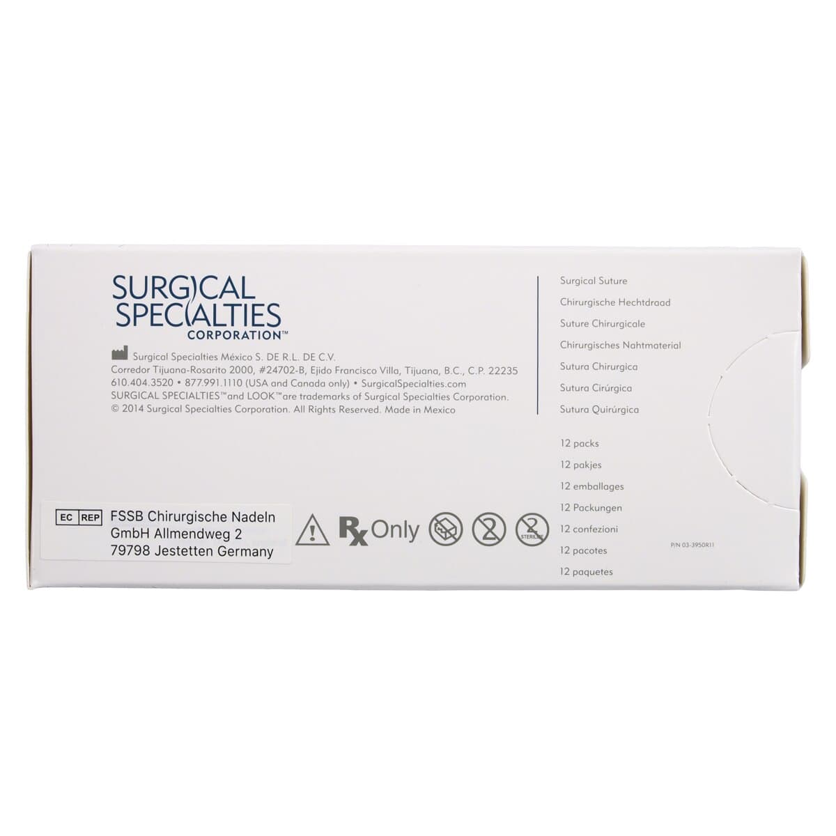 Look 1242B Chromic Gut Suture, 6-0, 12" (30 cm), C-1 Precision Reverse Cutting Needle, 11 mm, 3/8 Circle, Undyed, 12/Box thumbnail 4