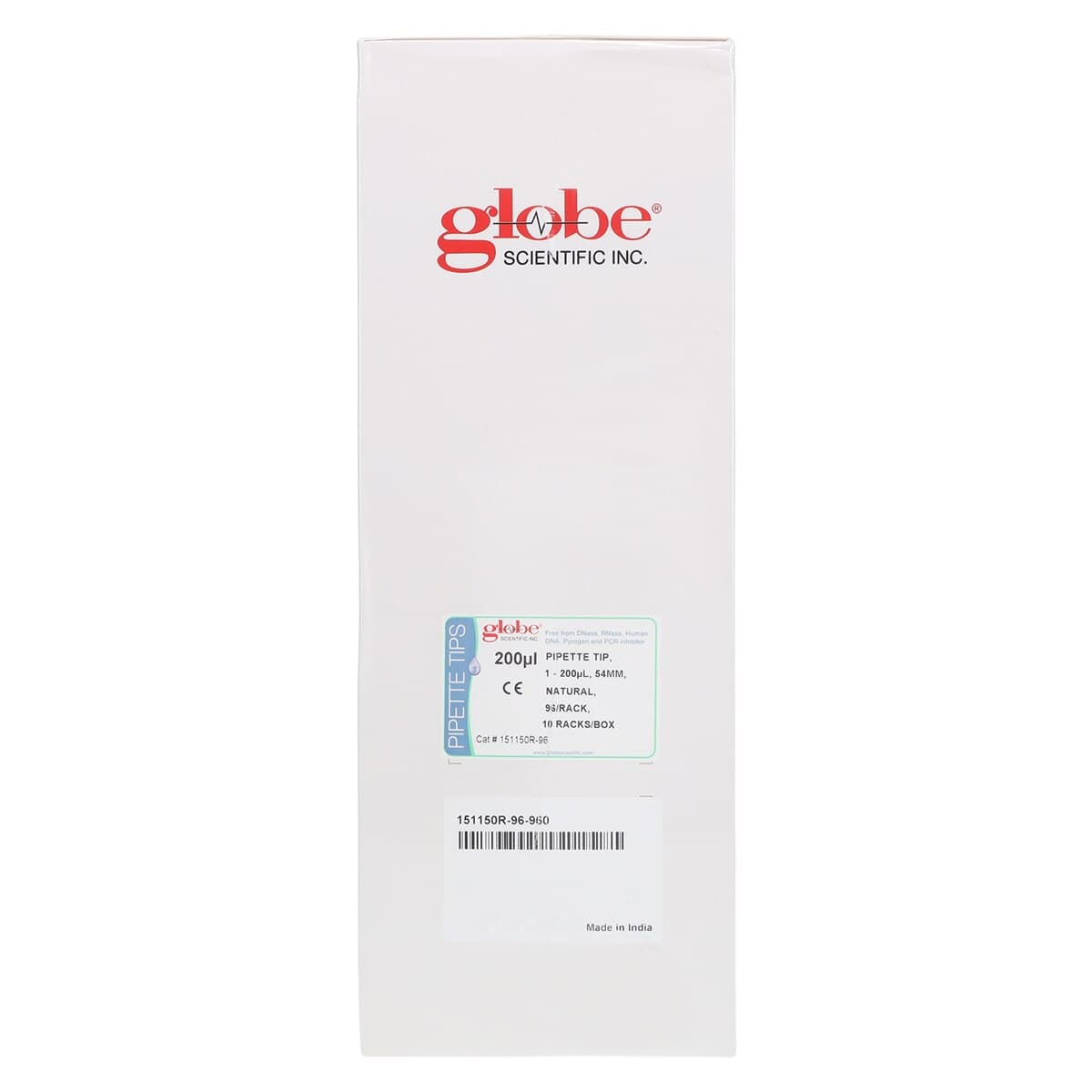 Globe Scientific Pipette Tips, 1-200 µL, Graduated, Non-Sterile, Racked, 960/Case thumbnail 3