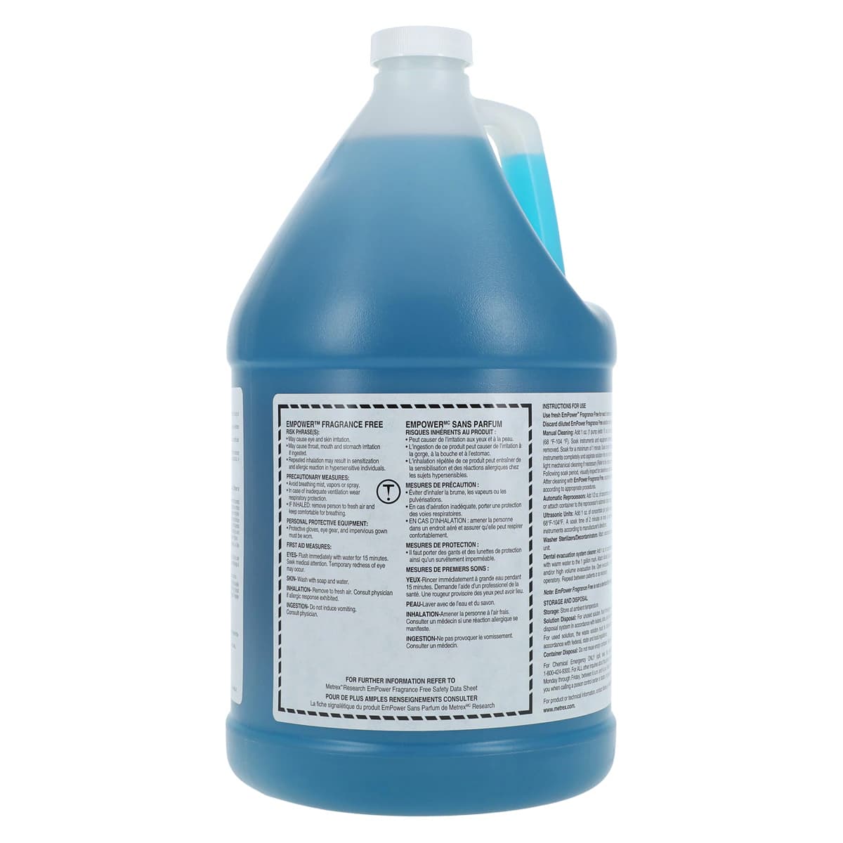 Metrex EmPower Multi-Enzymatic Detergent, Fragrance Free, 1 Gallon Bottle, 10-4400 thumbnail 3