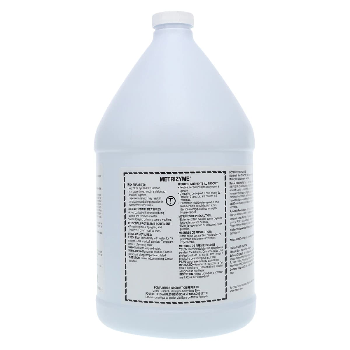 Metrex MetriZyme Dual Enzymatic Detergent, Neutral pH, Mint Scent, 1 Gallon Bottle, 10-4000 thumbnail 3