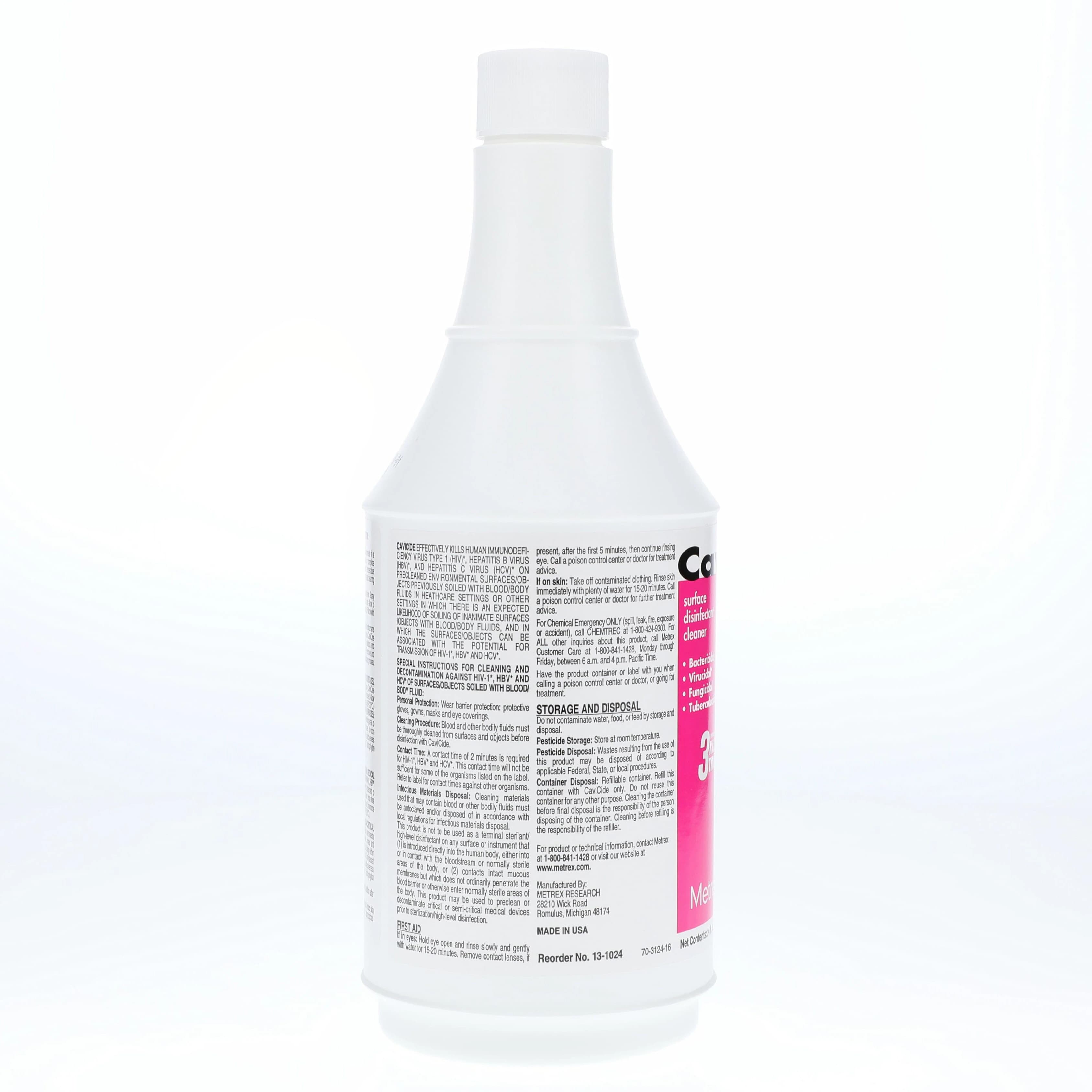 CaviCide Surface Disinfectant Cleaner, 24 oz Spray Bottle, EPA 46781-6 thumbnail 4