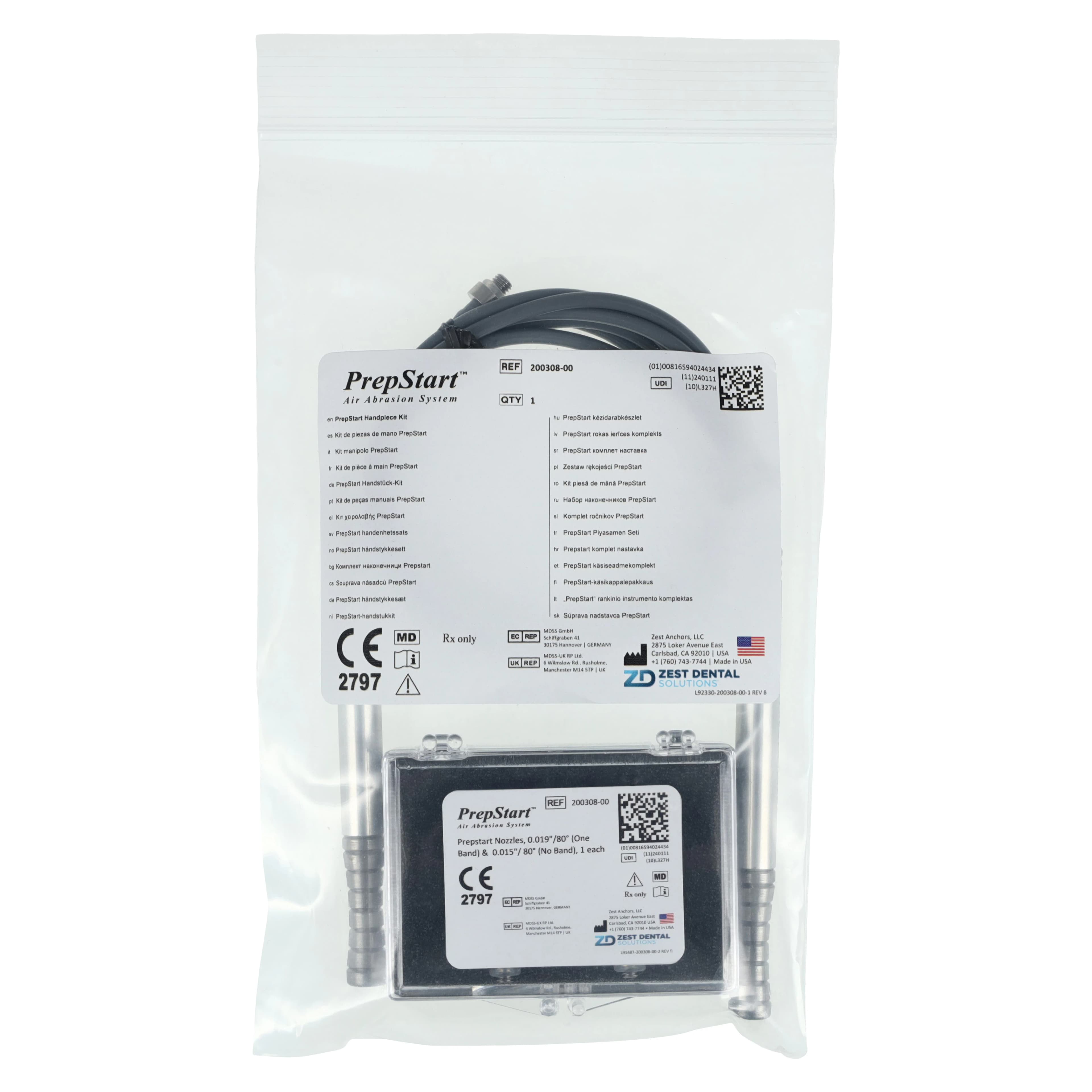 PrepStart Kit Air Abrasion Cavity Prep Unit, Model 200259-00, with 2 Handpieces, 2 Nozzles & Aluminum Oxide Powder thumbnail 6
