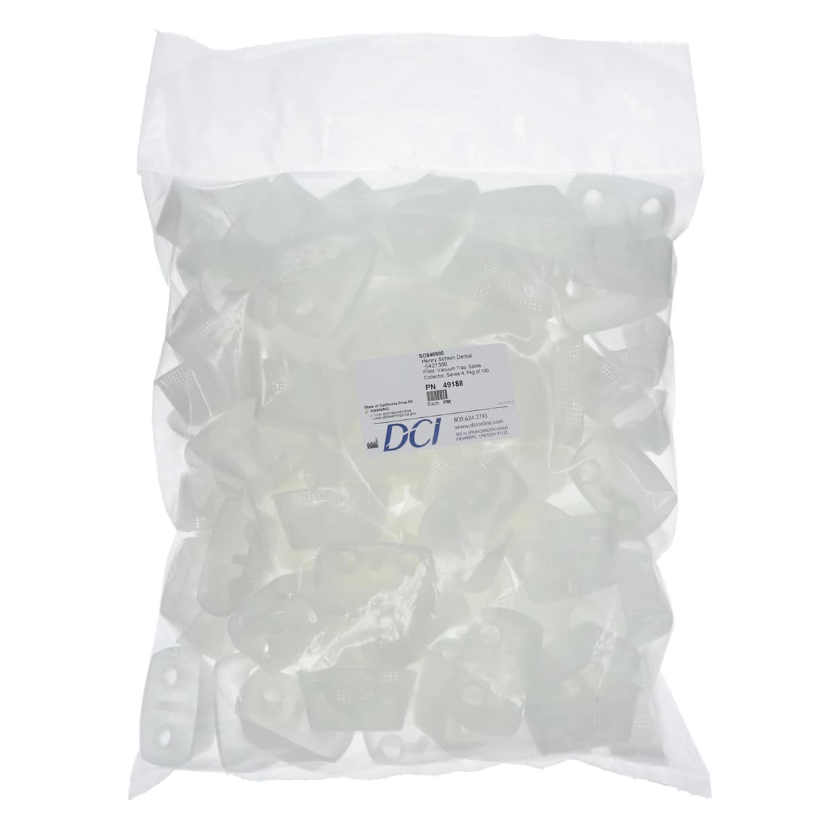 DCI International Series 4 Vacuum Trap Solids Collector Filters, 100/Pk, 49188 - Filter Vacuum Trap Solids Collector Series 4 100/Pk - Image 1