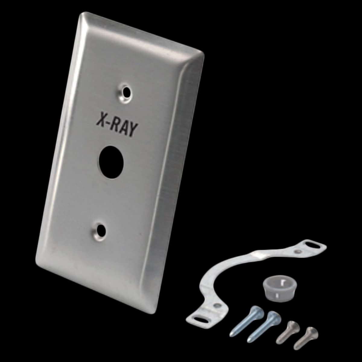 DCI International Stainless Steel X-Ray Exposure Switch Mounting Plate, 1/2" Hole, for Switch 7109, Model 8115 - Stainless Steel X-Ray Exposure Switch Mounting Plate - Image 1