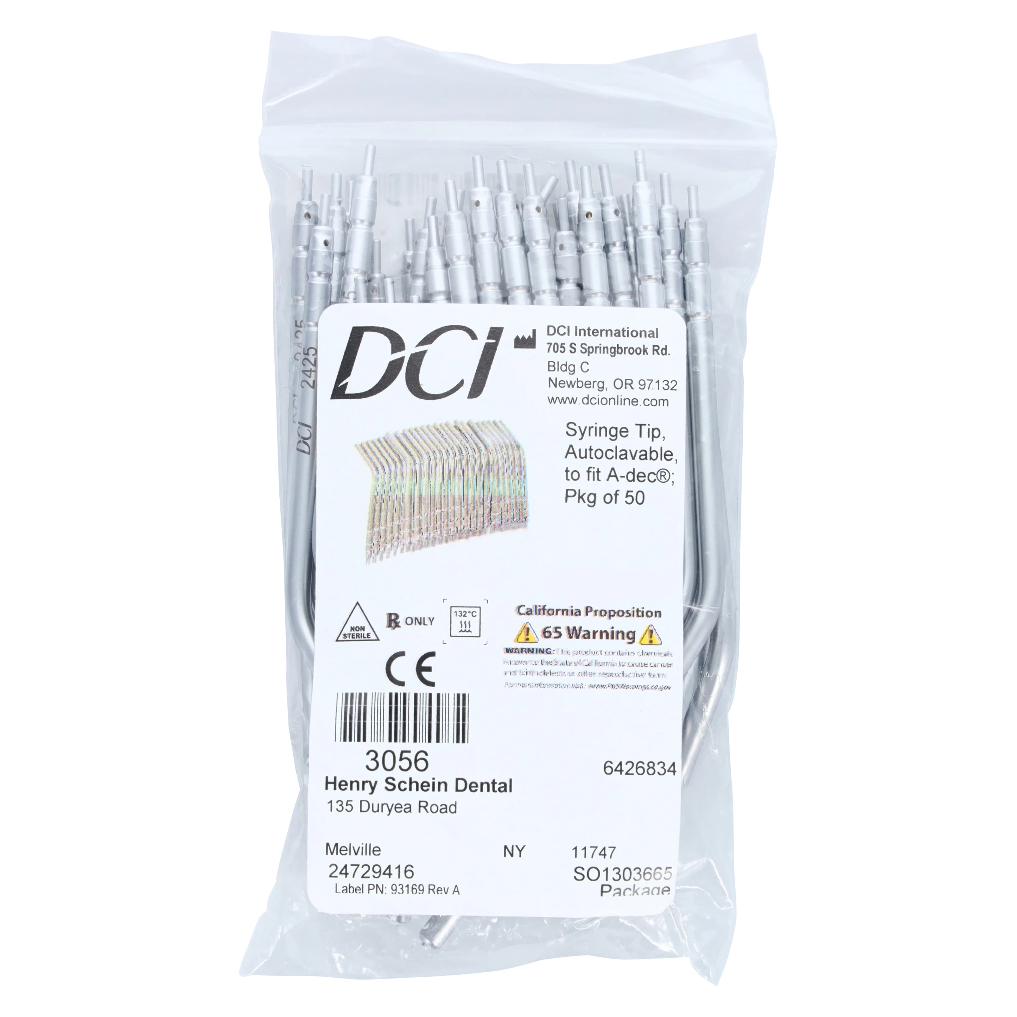DCI International Autoclavable 3-Way Metal Air/Water Syringe Tips for A-dec, 50/Pk, 3056 thumbnail 3