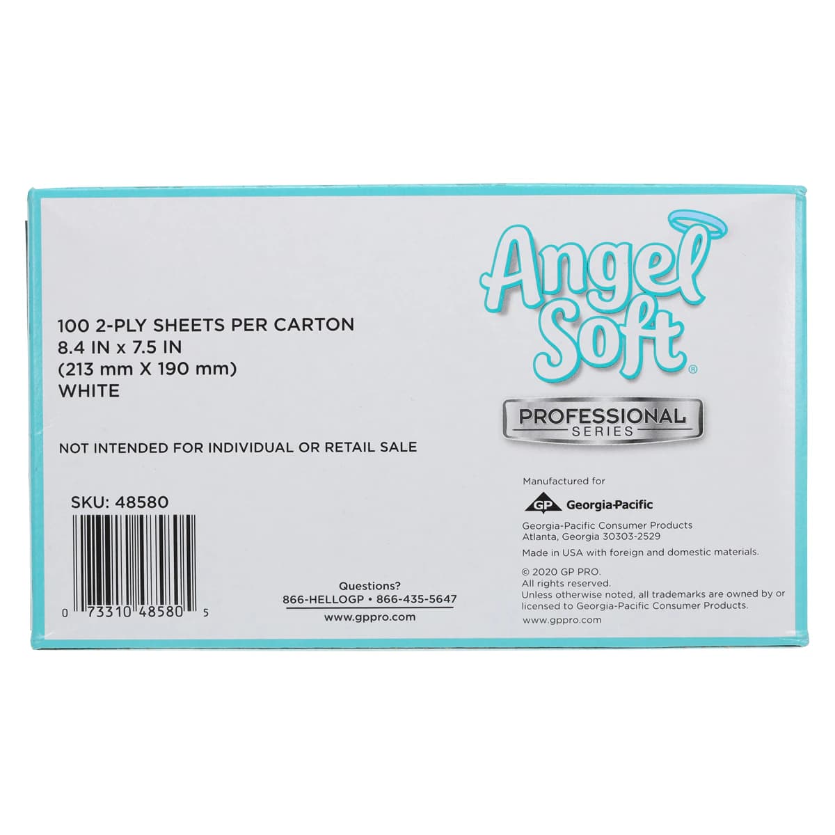 Angel Soft Facial Tissue, 2-Ply, White, Flat Box, 100/Bx thumbnail 3