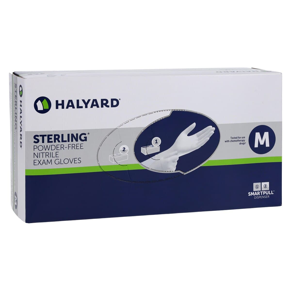 STERLING Nitrile Exam Gloves, Powder Free, Non-Sterile, Medium, White, 200/Box thumbnail 4