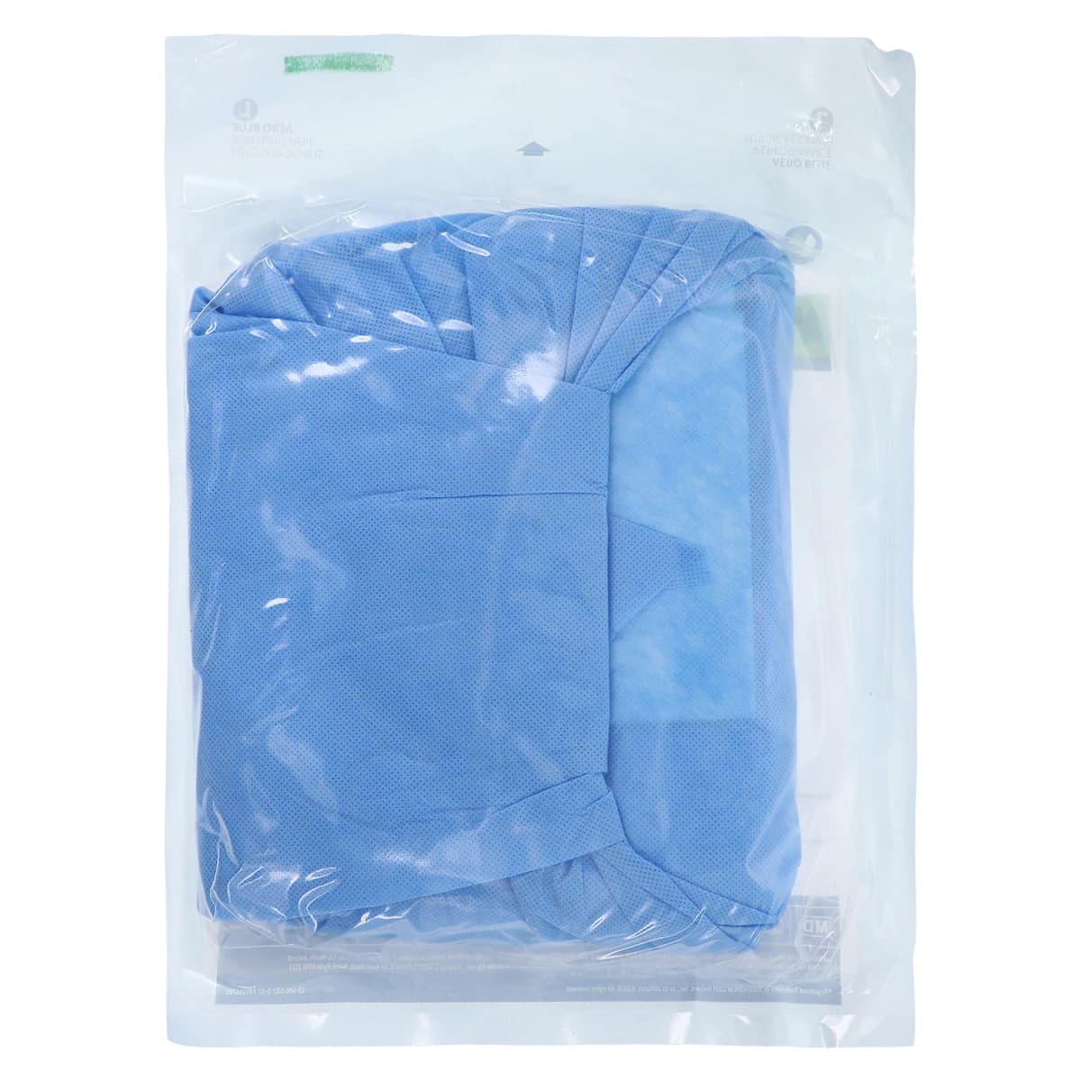 Halyard Aero Blue Disposable Surgical Gown, AAMI Level 3, Breathable, Standard/Large, Hook & Loop Neck, Raglan Sleeves, with Towel, Each thumbnail 2