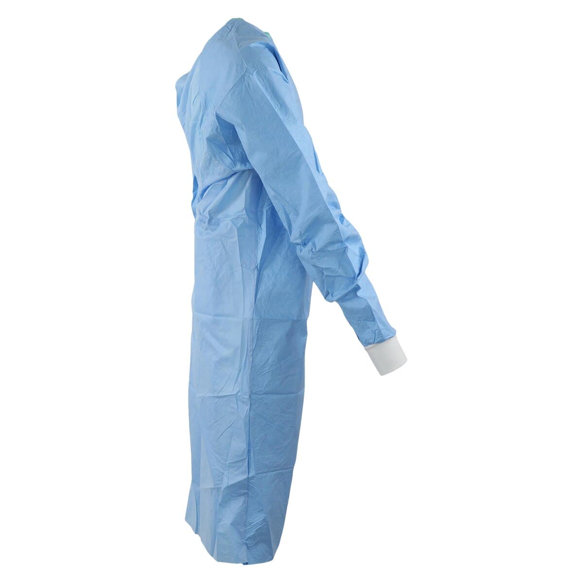 Halyard Aero Disposable Surgical Gown, AAMI Level 3, 3X-Large, Blue, Breathable, Full Back, Hook & Loop Neck, Knit Cuff, Long Raglan Sleeves, Each thumbnail 2