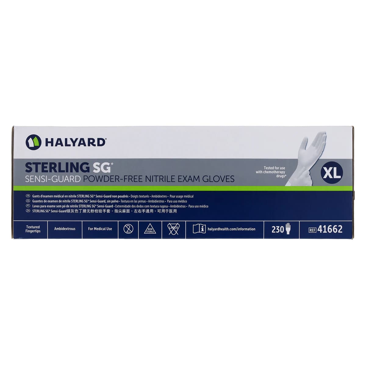 Sterling SG Nitrile Exam Gloves, Powder Free, Non-Sterile, X-Large, Sterling Silver, 230/Box thumbnail 8