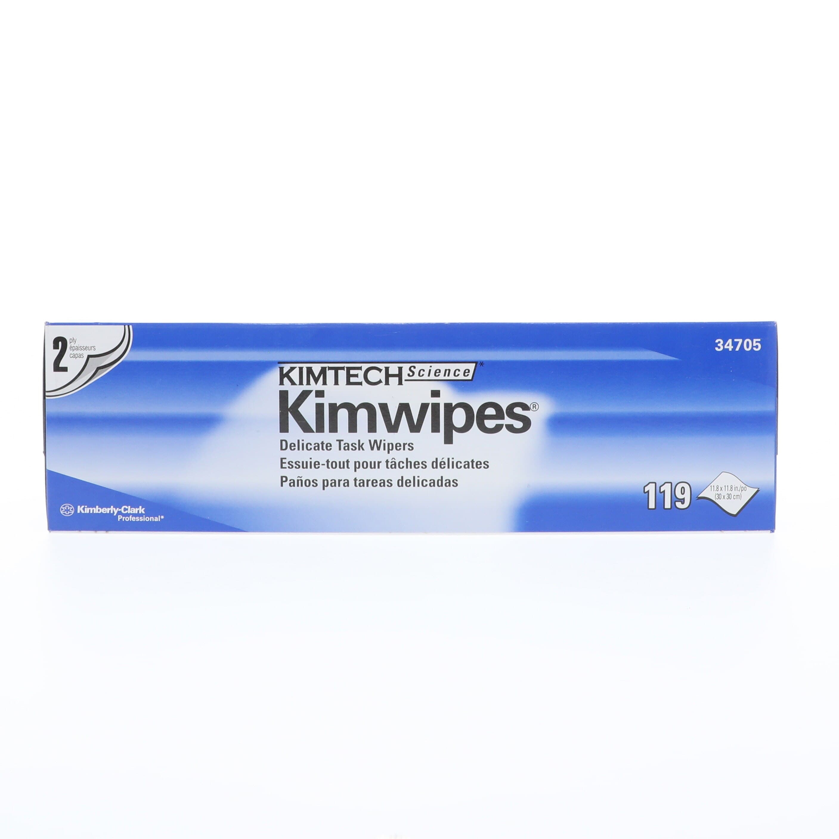 Kimtech Kimwipes Delicate Task Wipers, 2-Ply, 11.22 x 12.3 in, White, 1785/Box thumbnail 3
