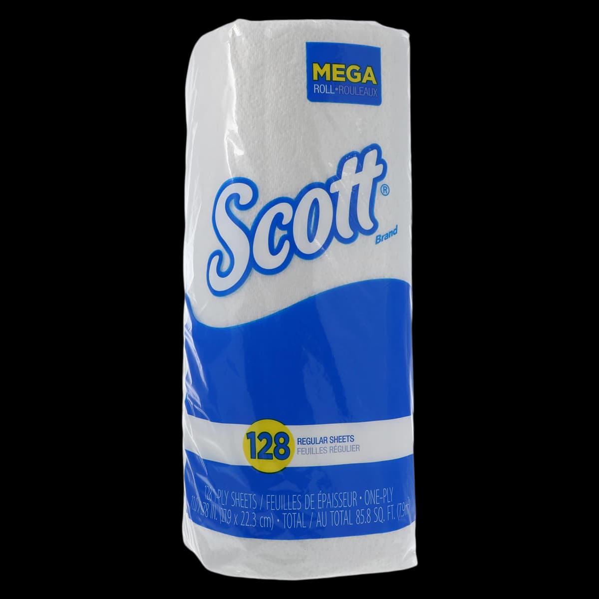 Scott Kitchen Roll Towels, Perforated, White, 1-Ply, 11" x 8.78", 128 Sheets/Roll, 20 Rolls/Case, 41482 - Scott Kitchen Roll Towels - Image 1