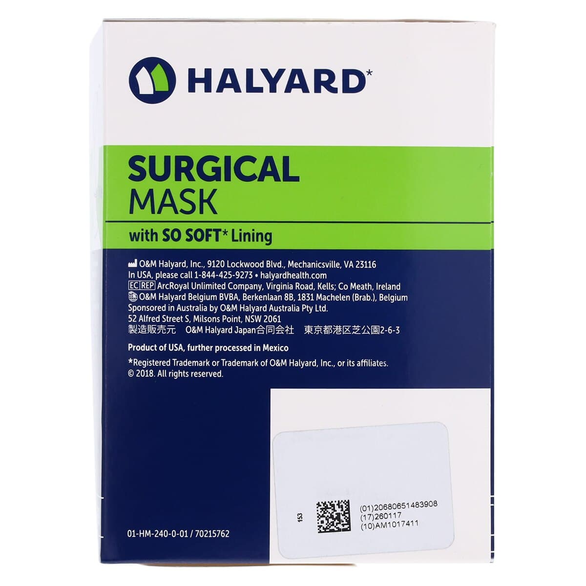 Halyard So Soft Surgical Mask, Tie-On, Anti-Fog, White, Disposable, 50/Box, 48390 thumbnail 8