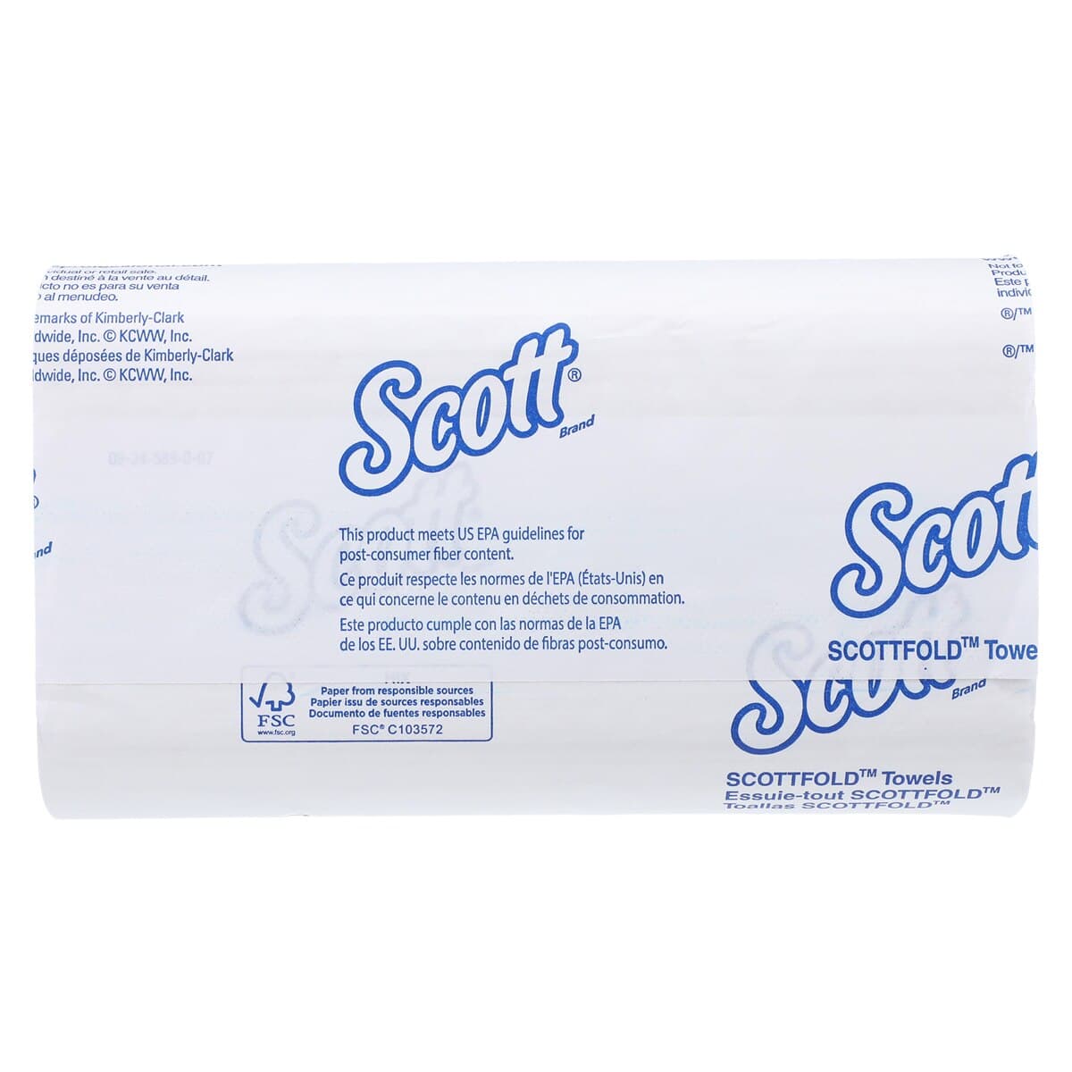 Scott Pro Scottfold M Multifold Paper Towels, White, 7.8" x 12.4", 175/Pack, 25 Packs/Case (01960) thumbnail 2