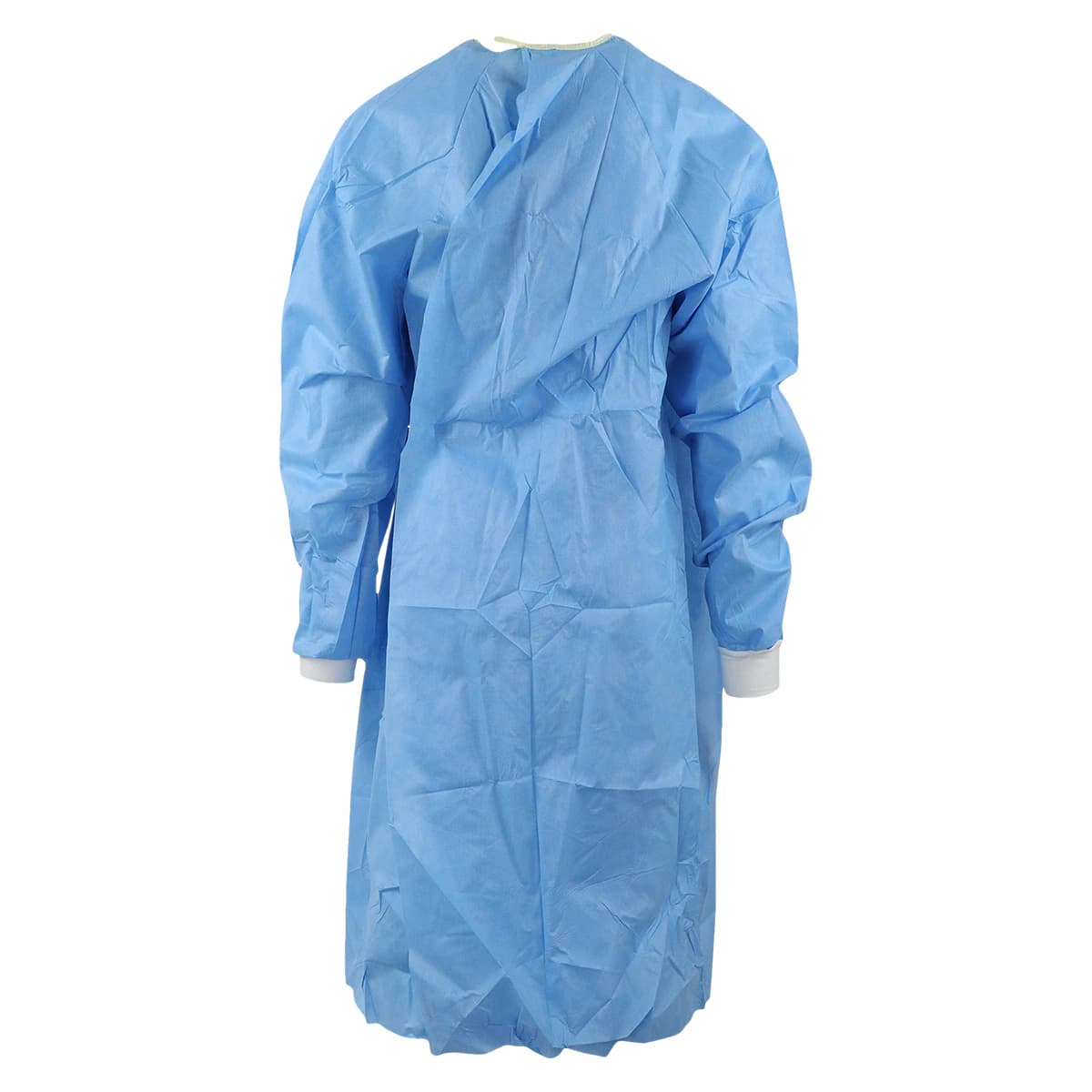 Halyard MicroCool Disposable Non-Reinforced Surgical Gown, AAMI Level 4, SFSMS, X-Large, Blue/Red Neckband, Sterile, Full Back, Hook & Loop Neck, Knit Cuff, Raglan Sleeves, with Towel, Each thumbnail 3