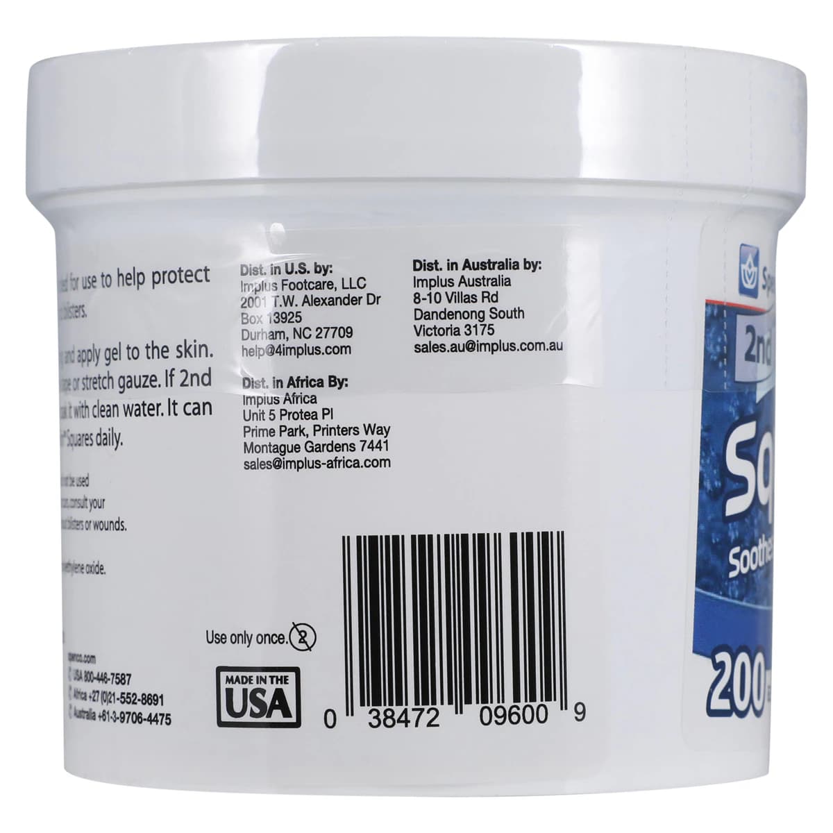 2nd Skin Blister Prevention Bandage Hydrogel, 1x1", Blue, Non-Sterile, 200/Jar thumbnail 3