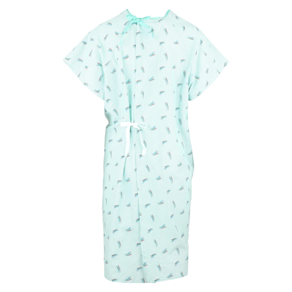 Fashion Seal Unisex Adult Patient Gown, Large, Sparkler Print, Polyester/Cotton, 45 in, Butterfly In-Sleeves, Each thumbnail 3