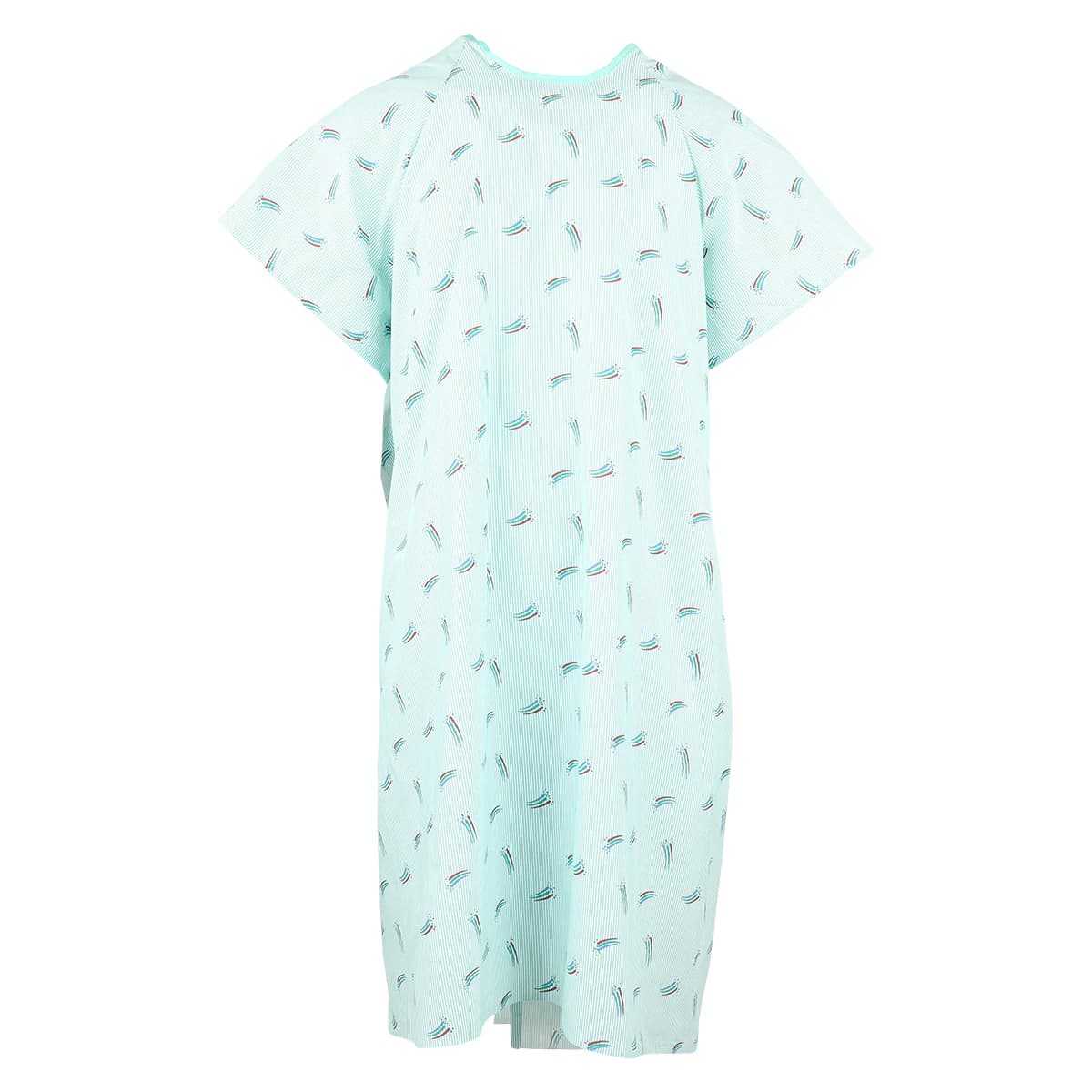 Fashion Seal Unisex Adult Patient Gown, Large, Sparkler Print, Polyester/Cotton, 45 in, Butterfly In-Sleeves, Each - Gown Patient Unisex Sparkler - Image 1
