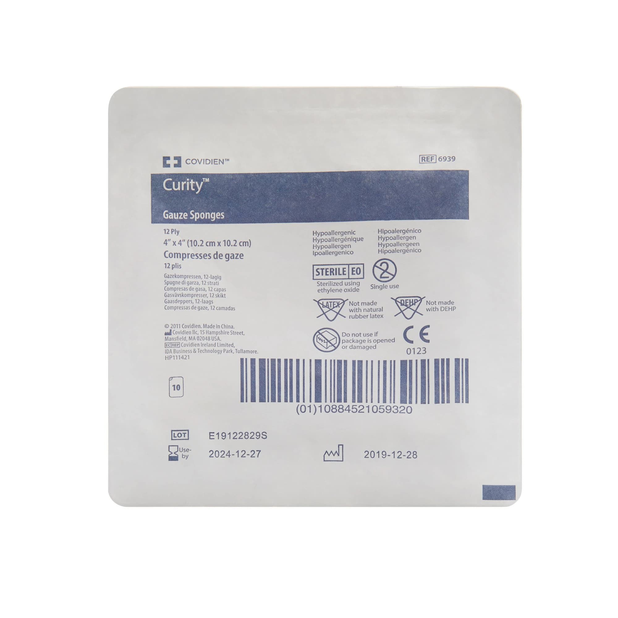 Curity Sterile Gauze Sponge, 4x4 inch, 12 Ply, 100% Cotton, USP Type VII, Latex-Free thumbnail 2