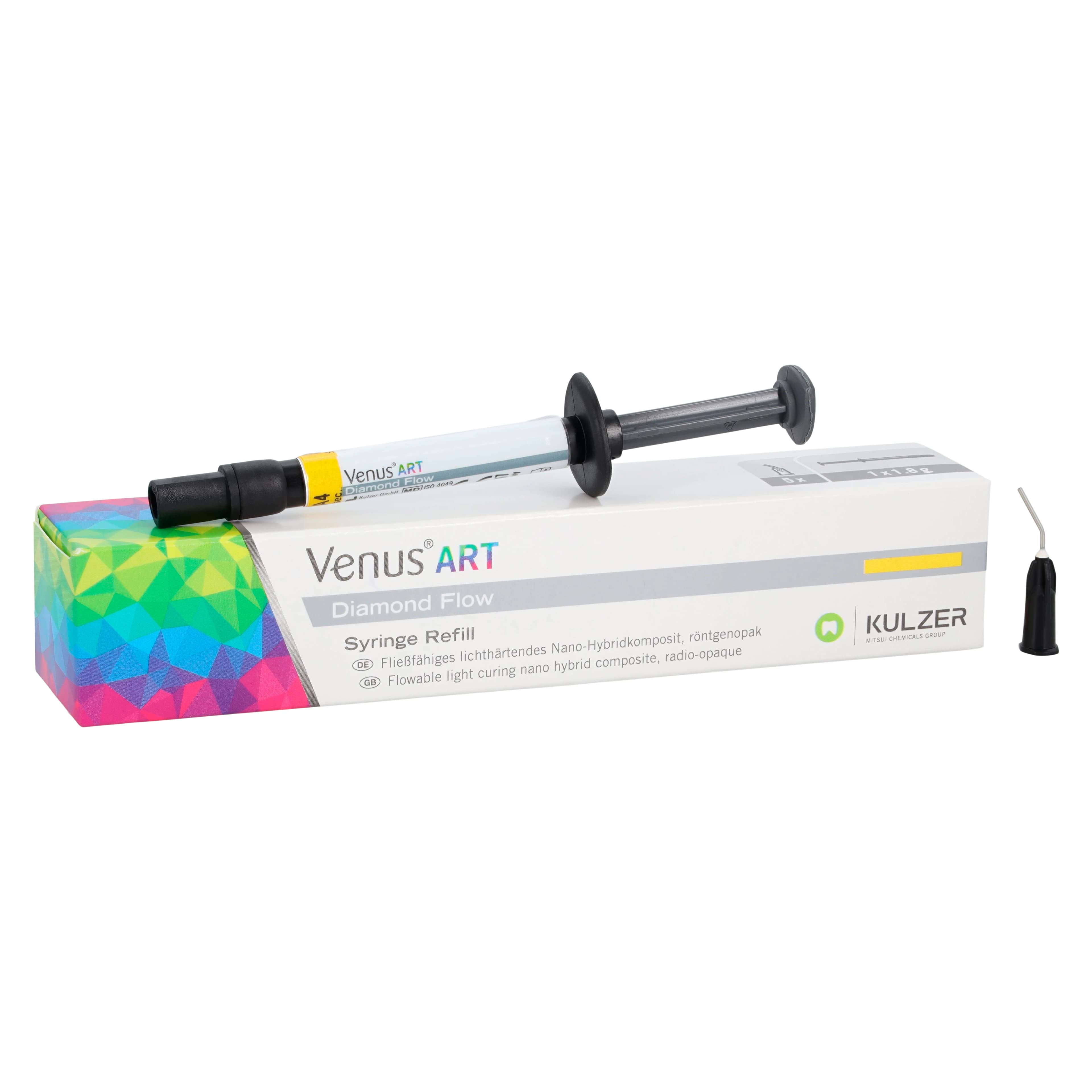 Venus Diamond Flow Flowable Composite, Light-Cure, Syringe Refill, 1.8 g, Shade A4, 1/Pk, 66040360 - Venus Diamond Flow Flowable, Light-Cure, Syringe Refill, 1.8 g, A4, 1/Pk, 66040360 - Image 1