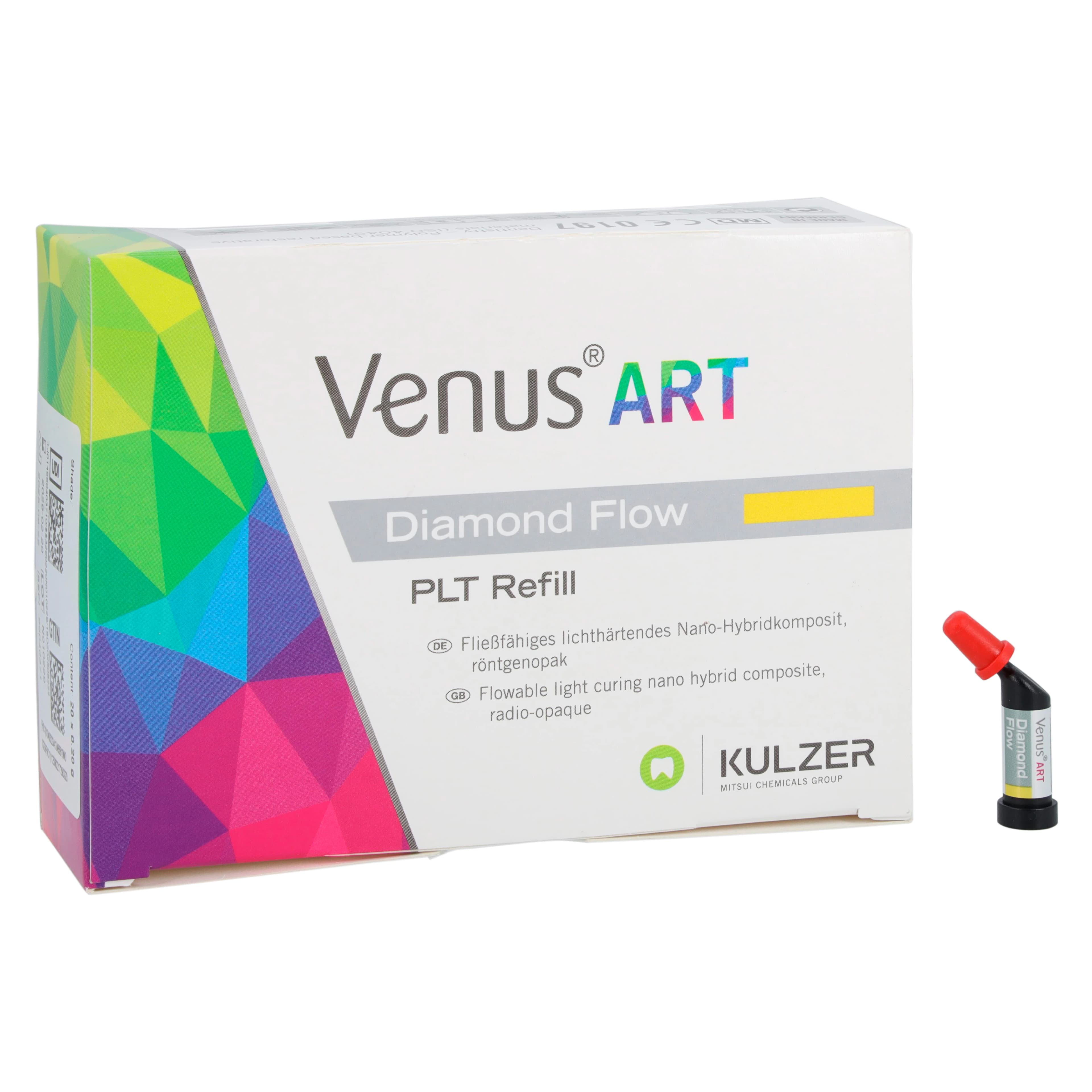 Venus Diamond Flow Flowable Composite, Shade A3, 0.2 g Unidose Tips, 20/Box, 66040371 - Venus Diamond Flow A3 0.2g PLT Refill Pack of 20 - Image 1