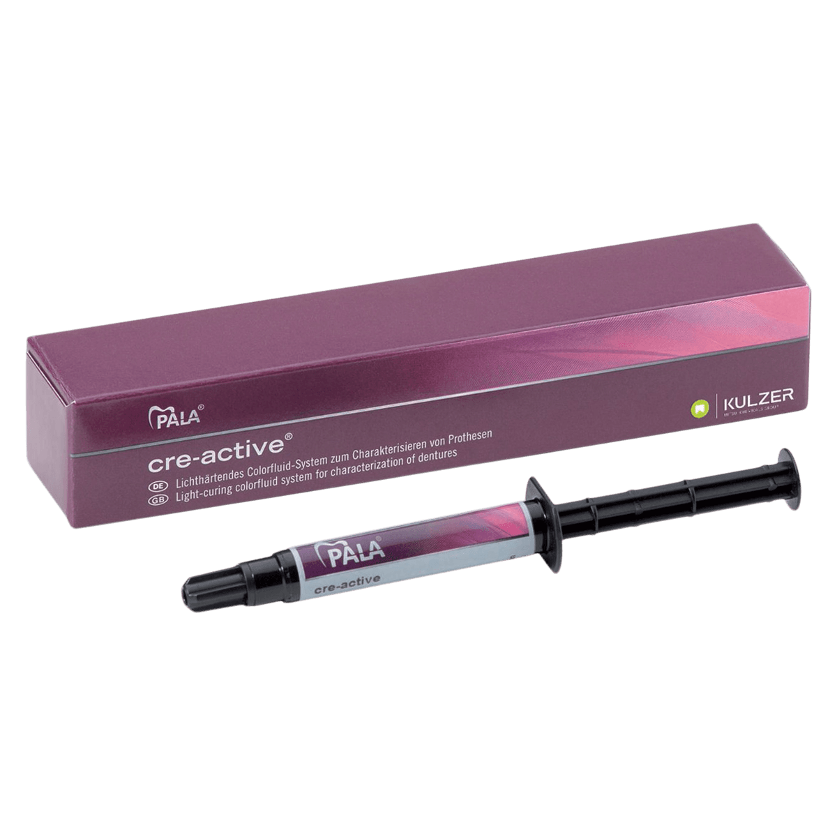 Pala cre-active Light Cure Indirect Restorative, Pink, 3 g Syringe Refill - Pala® cre-active® Light Cure Indirect Restorative 3 gm Syringe Pink Each - Image 1