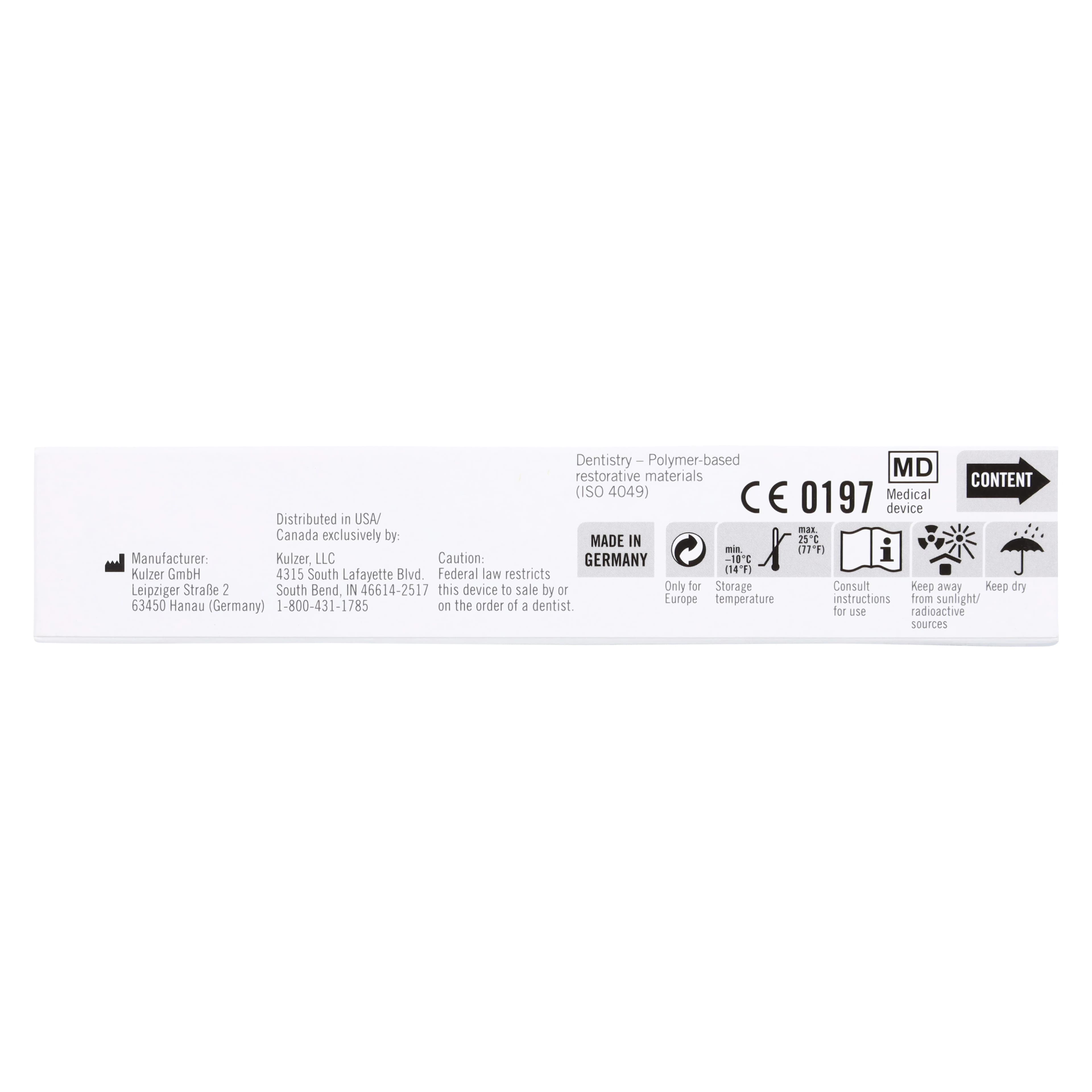 Kulzer Charisma Universal Composite Syringe Refill, Opaque OA2, 4 g, 66000097 thumbnail 5