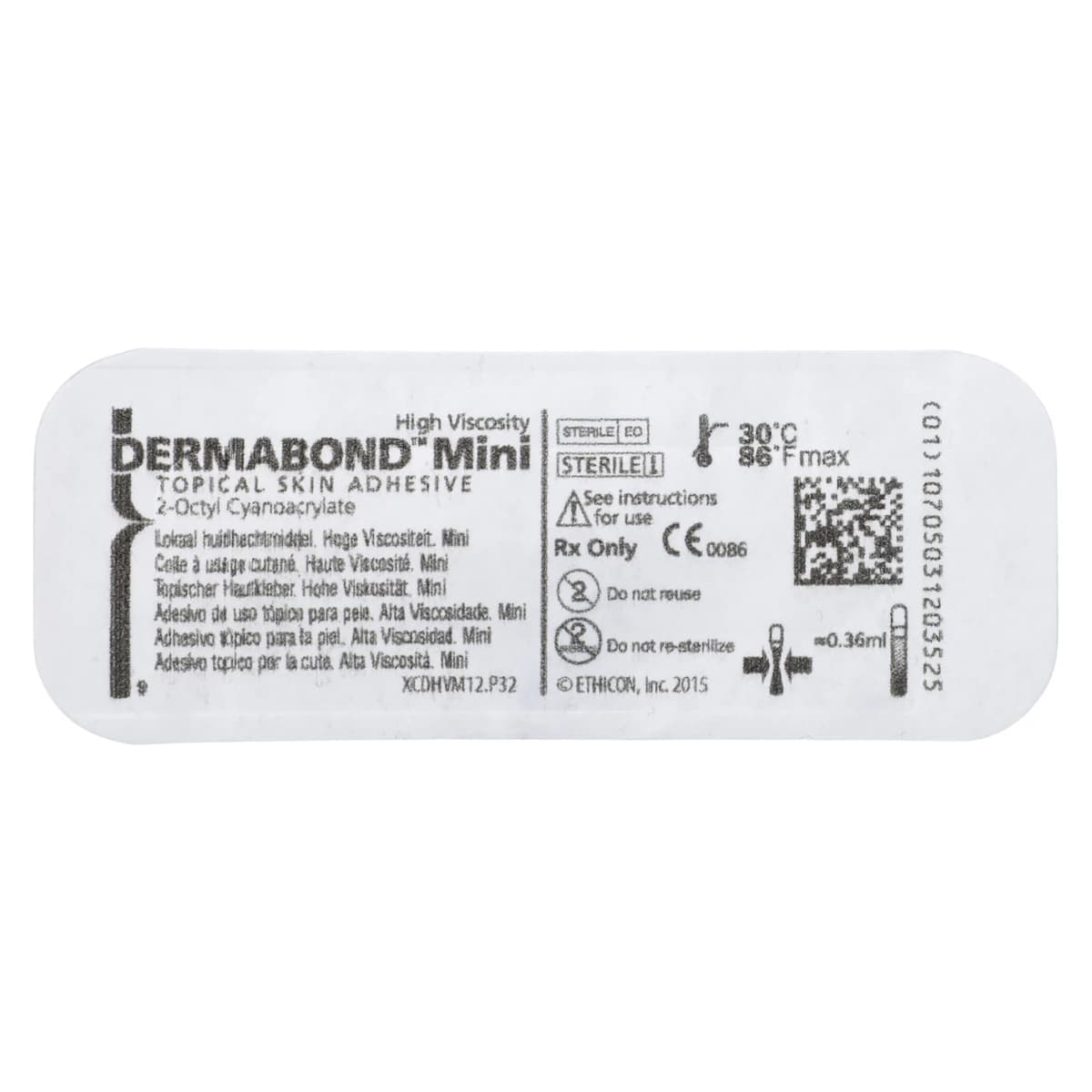 Dermabond Mini Topical Skin Adhesive, 2-Octyl Cyanoacrylate, 0.36mL, Violet, 12/Box, DHVM12 thumbnail 4
