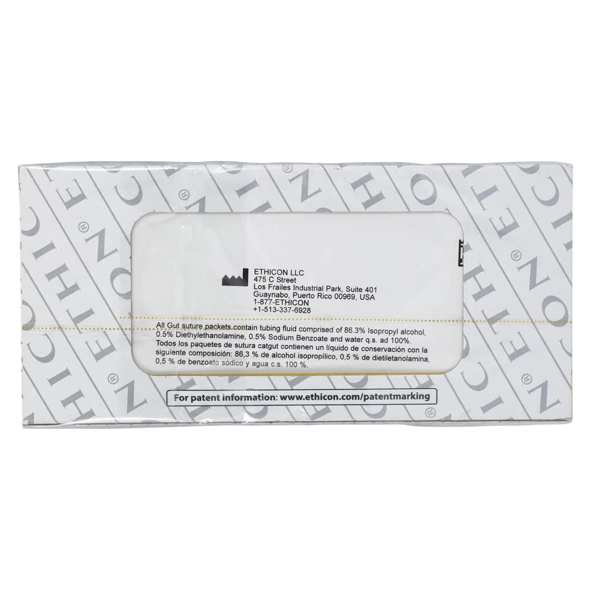 Ethicon Plain Gut Surgical Suture, 5-0, 18", G-3 Reverse Cutting Needle, 13mm, 3/8 Circle, 12/Box, 772G thumbnail 3