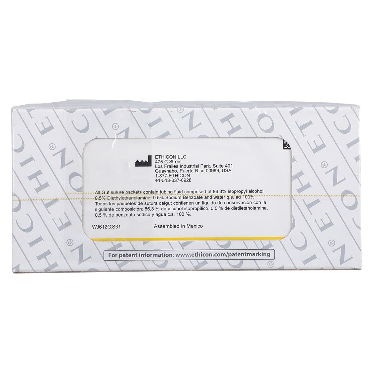 Ethicon Plain Gut Absorbable Suture, 3-0, 18", X-1 Reverse Cutting Needle, 12/Box, 612G thumbnail 3