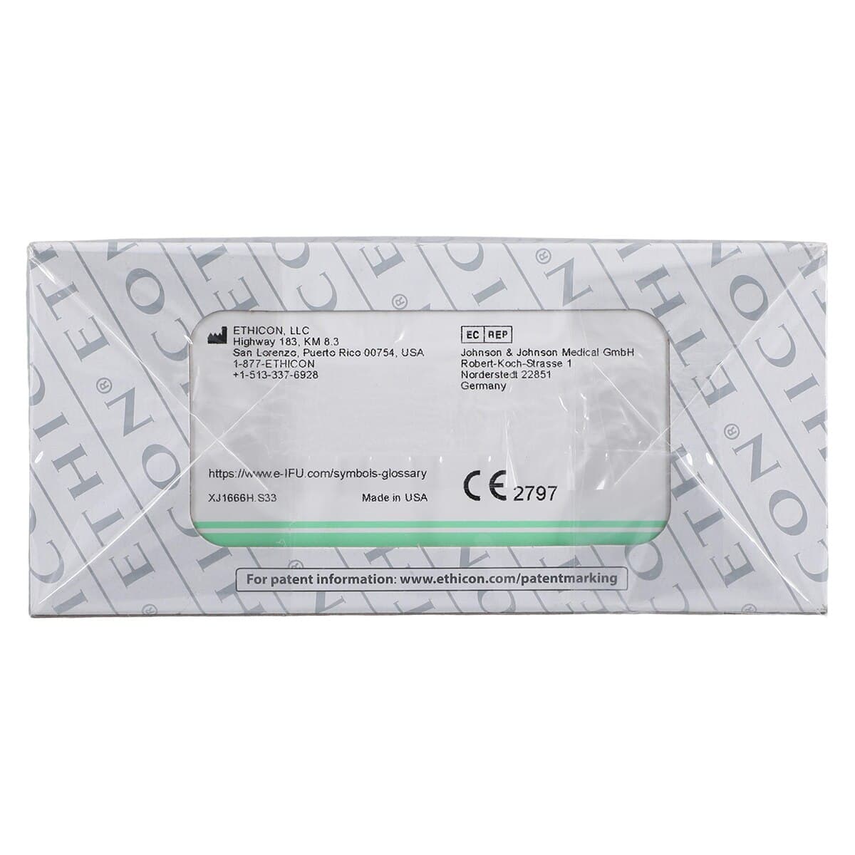 Ethilon Nylon Monofilament Non-Absorbable Suture, 5-0, 18", PS-2 Prime Reverse Cutting 3/8 Circle Needle 19mm, Black, 36/Box thumbnail 3