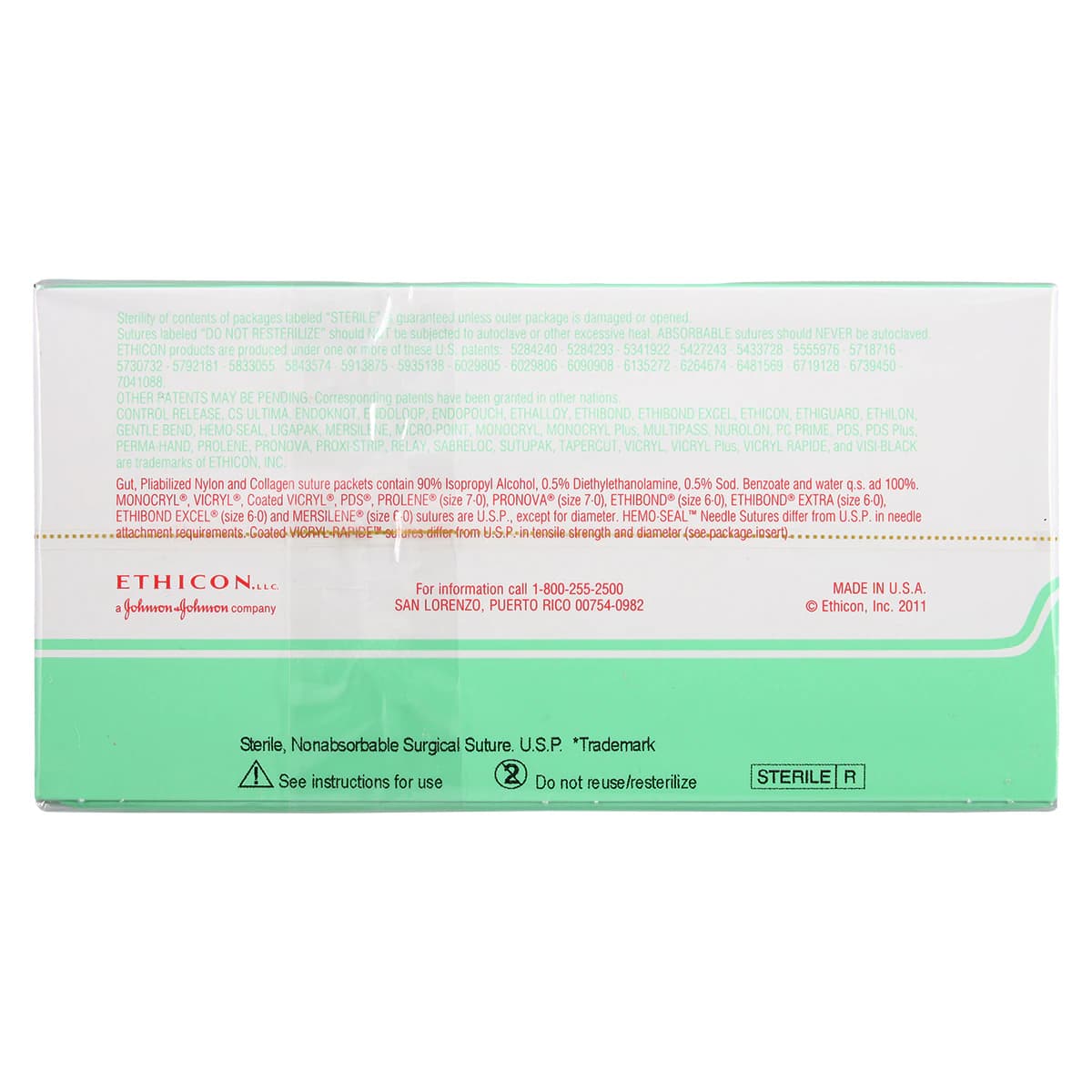 Ethicon Ethilon Nylon Non-Absorbable Suture, 3-0, 18", Black Monofilament, FS-1 Reverse Cutting Needle, 3/8 Circle, 12/Box, 663G thumbnail 3