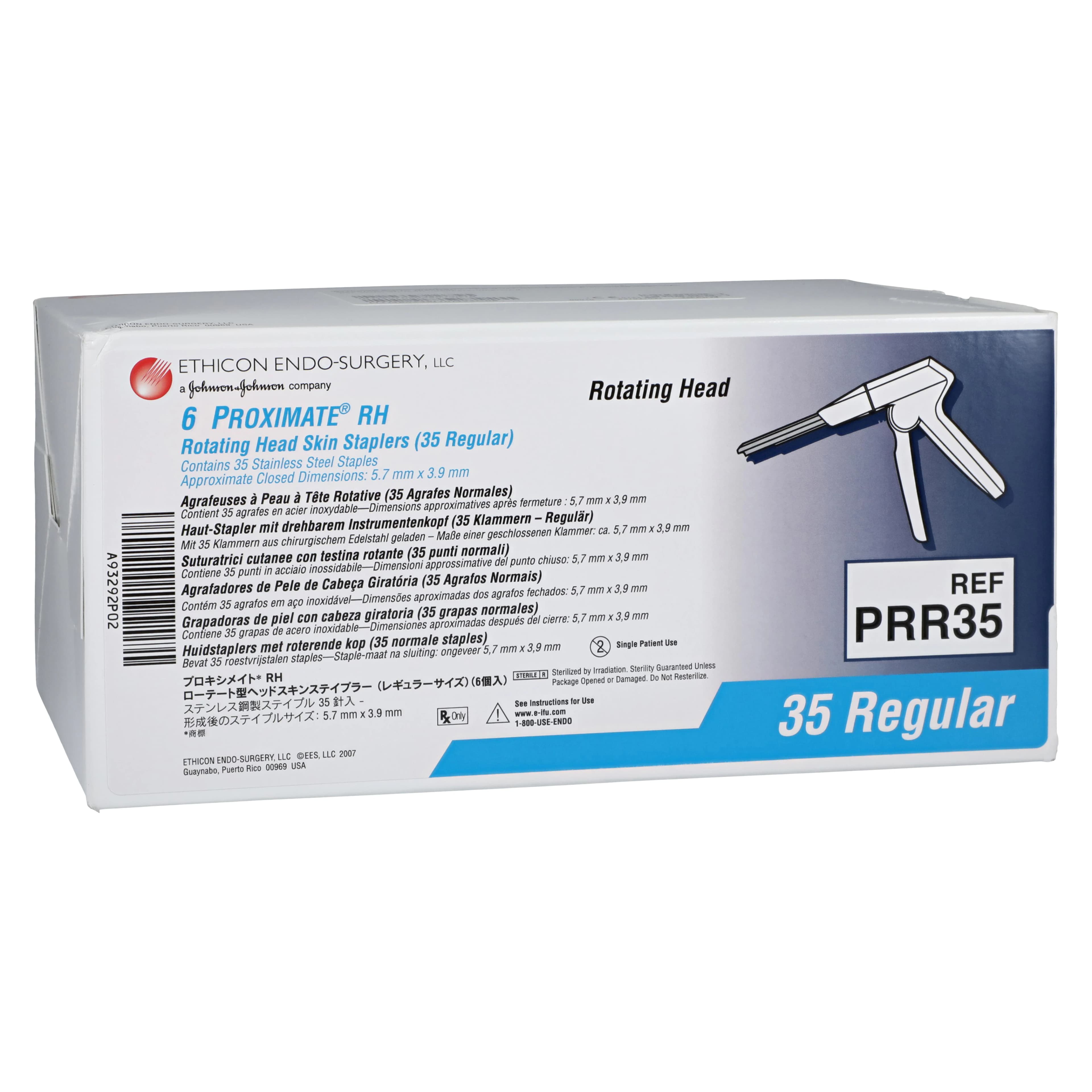 Proximate Skin Stapler, Titanium, Pistol Grip, 35 Regular Staples, 6/Box thumbnail 2