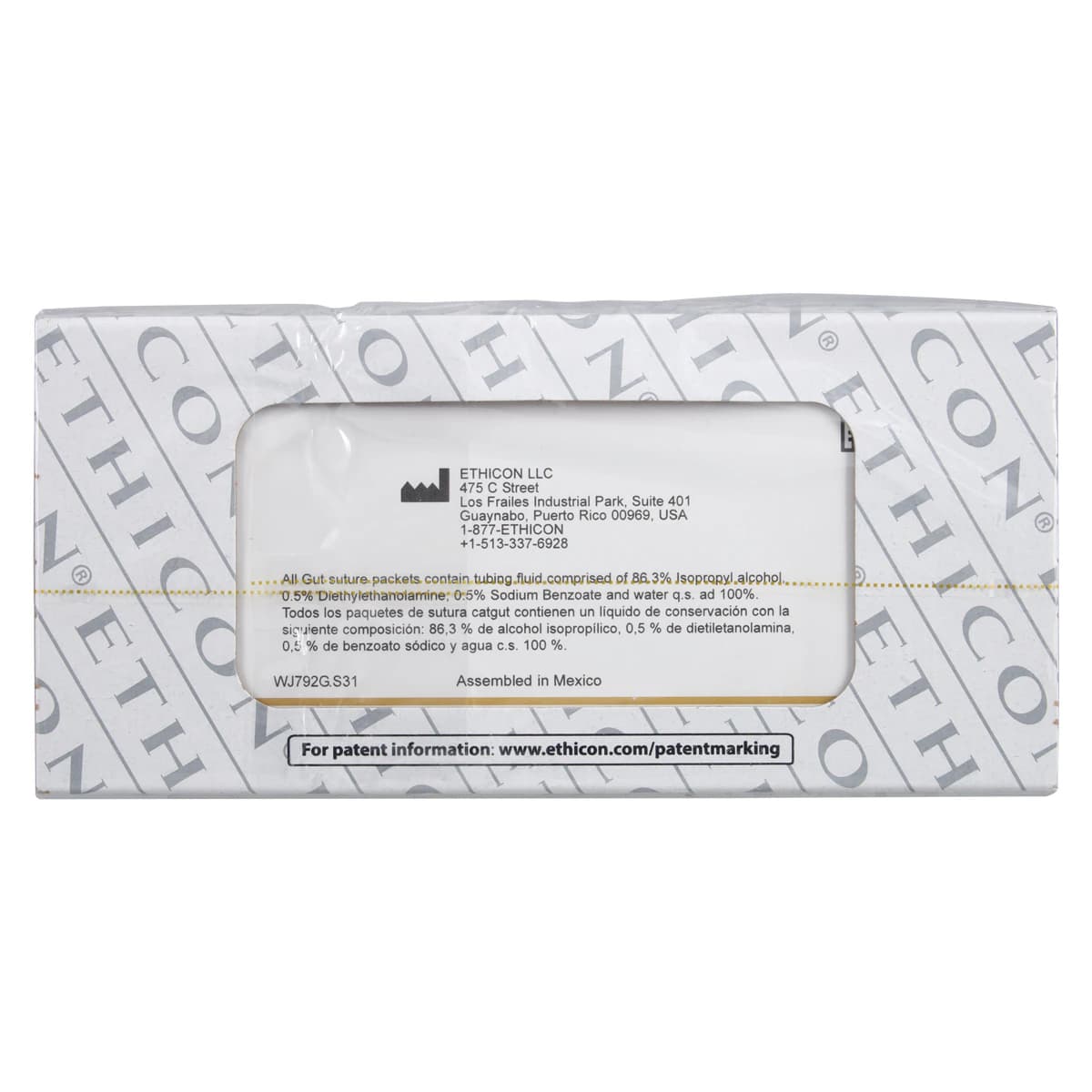 Ethicon Surgical Gut Suture, Chromic, 5-0, 18" Needle, G-3/G-3, 3/8 Circle, Reverse Cutting, 12/Bx, 792G thumbnail 3