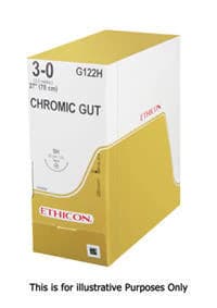 Ethicon Chromic Gut Surgical Suture, 2-0, 27" CTX Taper Point 1/2 Circle Needle, 36/Bx, 863H - ETHICON SURGICAL GUT SUTURE - CHROMIC 863H - Image 1