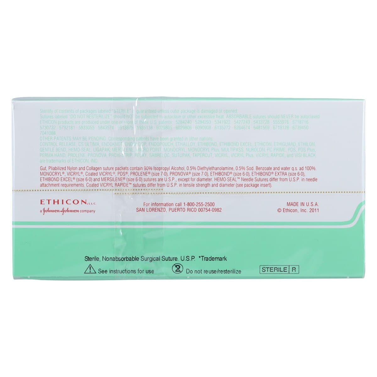 Ethilon® Nylon Monofilament Nonabsorbable Suture, 2-0, Black, FS Reverse Cutting 3/8 Circle Needle, 18", 12/Box, 664G thumbnail 3