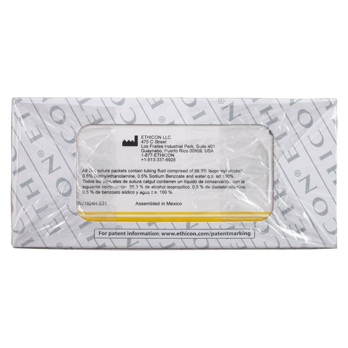 Ethicon Plain Gut Surgical Suture, 4-0, 18", SC-1 Cutting Straight Needle 13mm, Uncoated, Yellowish Tan, 36/Box, 1824H thumbnail 3
