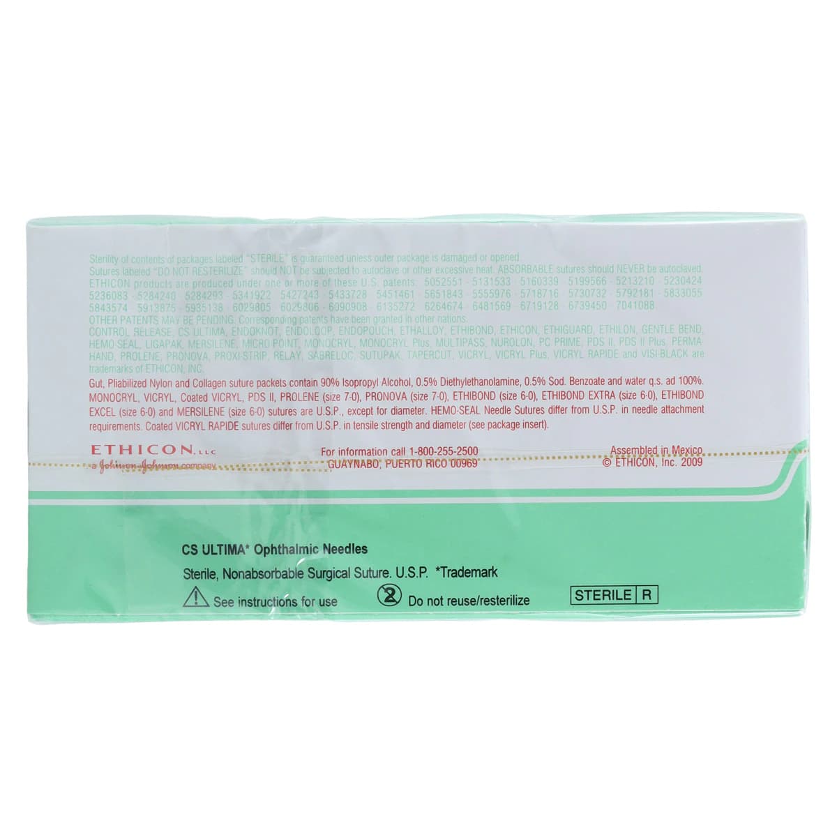 Ethicon Ethilon Nylon Suture, 10-0, Black Monofilament, CS140-6 Ultima Spatula Needle, 3/8 Circle, 12" Length, 12/Box, 9003G thumbnail 3
