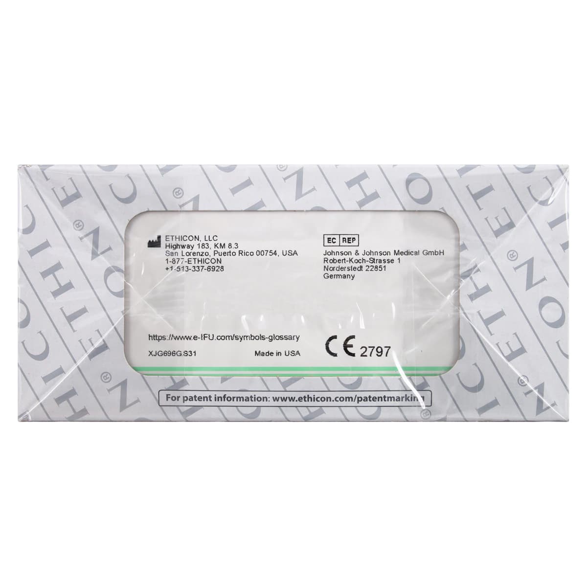 Ethicon Ethilon Nylon Suture, 6-0, 18", Green Monofilament, P-3 Precision Point Reverse Cutting Needle, 3/8 Circle, 12/Box, G696G thumbnail 3