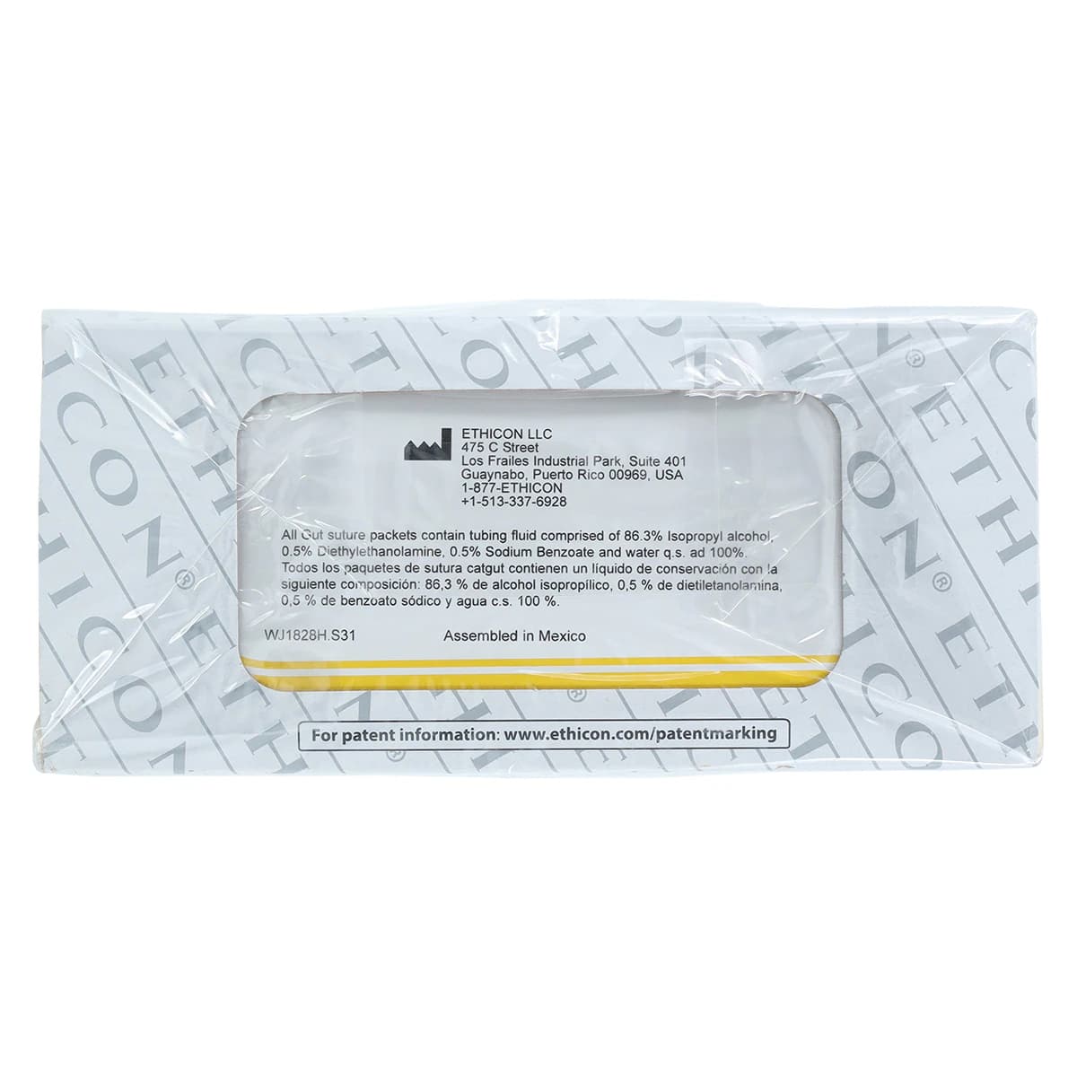 Ethicon Plain Gut Surgical Suture, 4-0, 18", SC-1 Cutting Straight Needle 13mm, Uncoated, Yellowish Tan, 36/Box, 1828H thumbnail 3