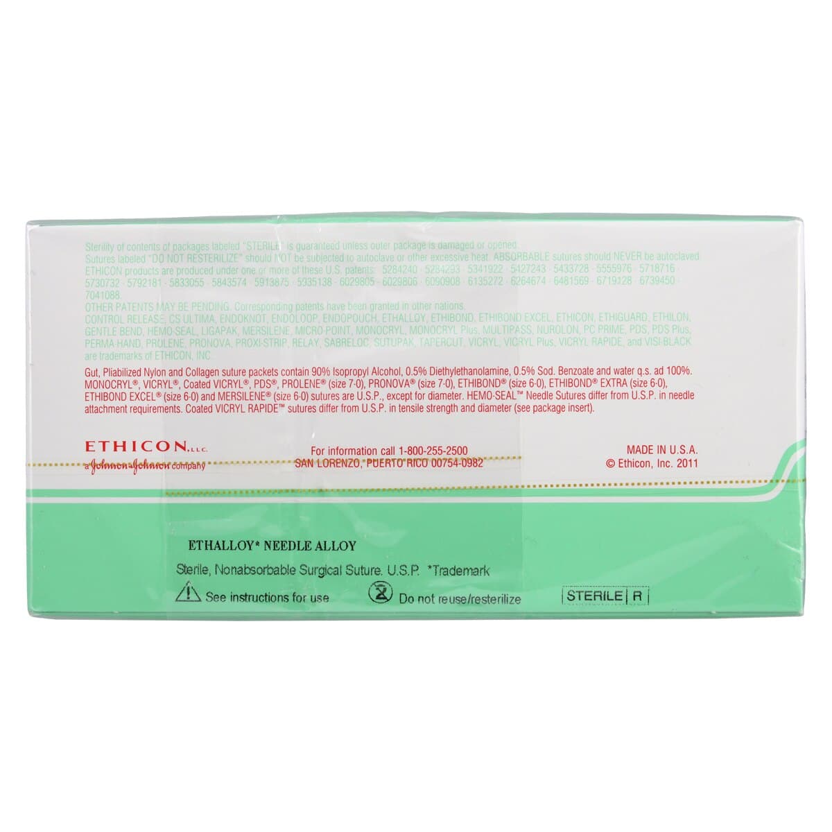 Ethicon Ethilon Nylon Suture, 10-0, Black Monofilament, CS160-6 Ultima Spatula Needle, 1/2 Circle, 12" (30 cm), 12/Box, 9000G thumbnail 3