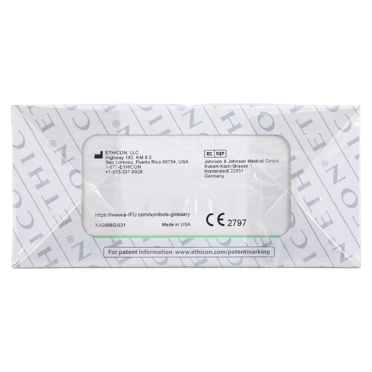 Ethilon Nylon Monofilament Non-Absorbable Suture, 5-0, 18", Green, P-3 Precision Point Reverse Cutting 3/8 Circle Needle 13mm, 12/Box thumbnail 3