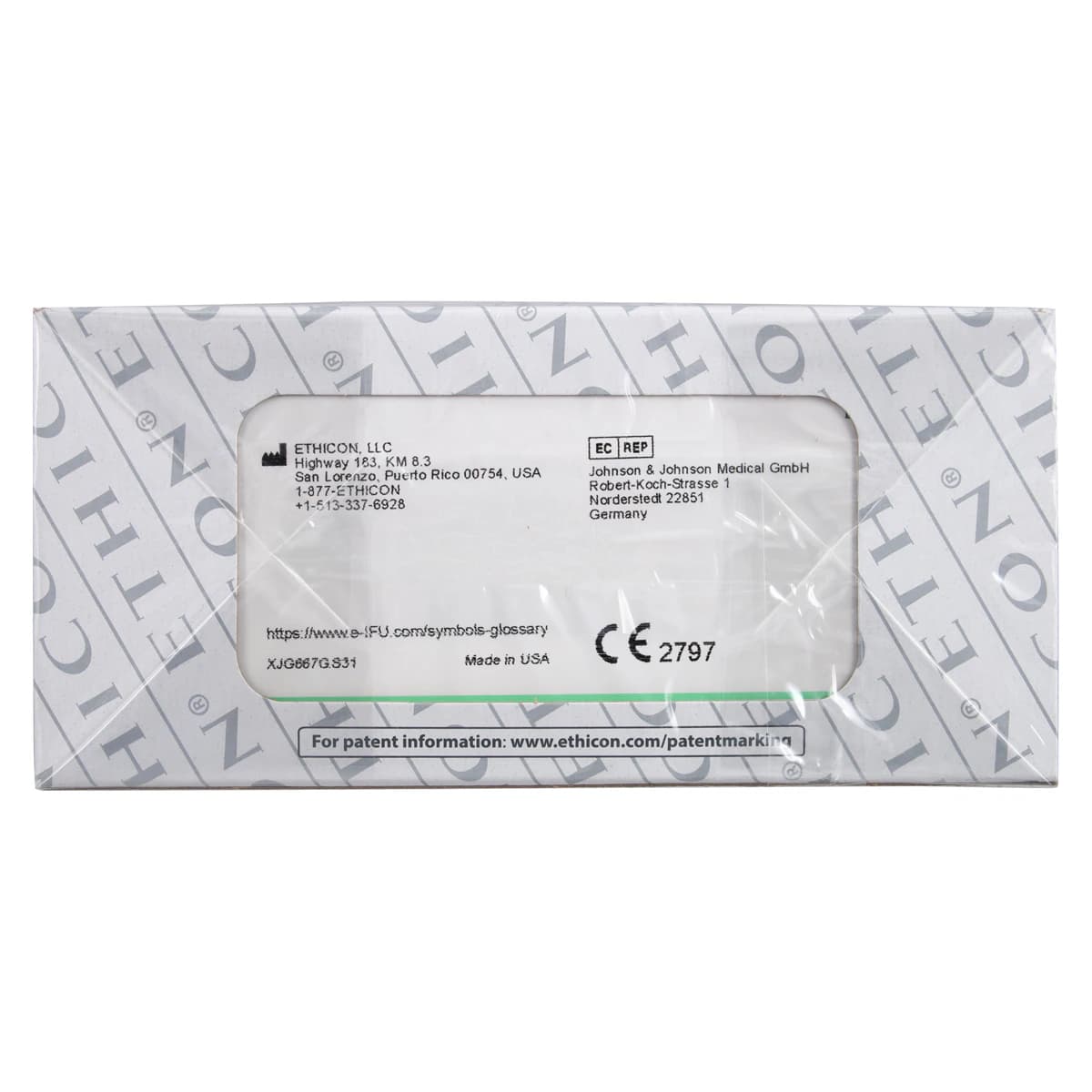 Ethilon Nylon Monofilament Non-Absorbable Suture, Size 4-0, 18", Green, PS-2 Prime Reverse Cutting 3/8 Circle Needle, 12/Box thumbnail 3