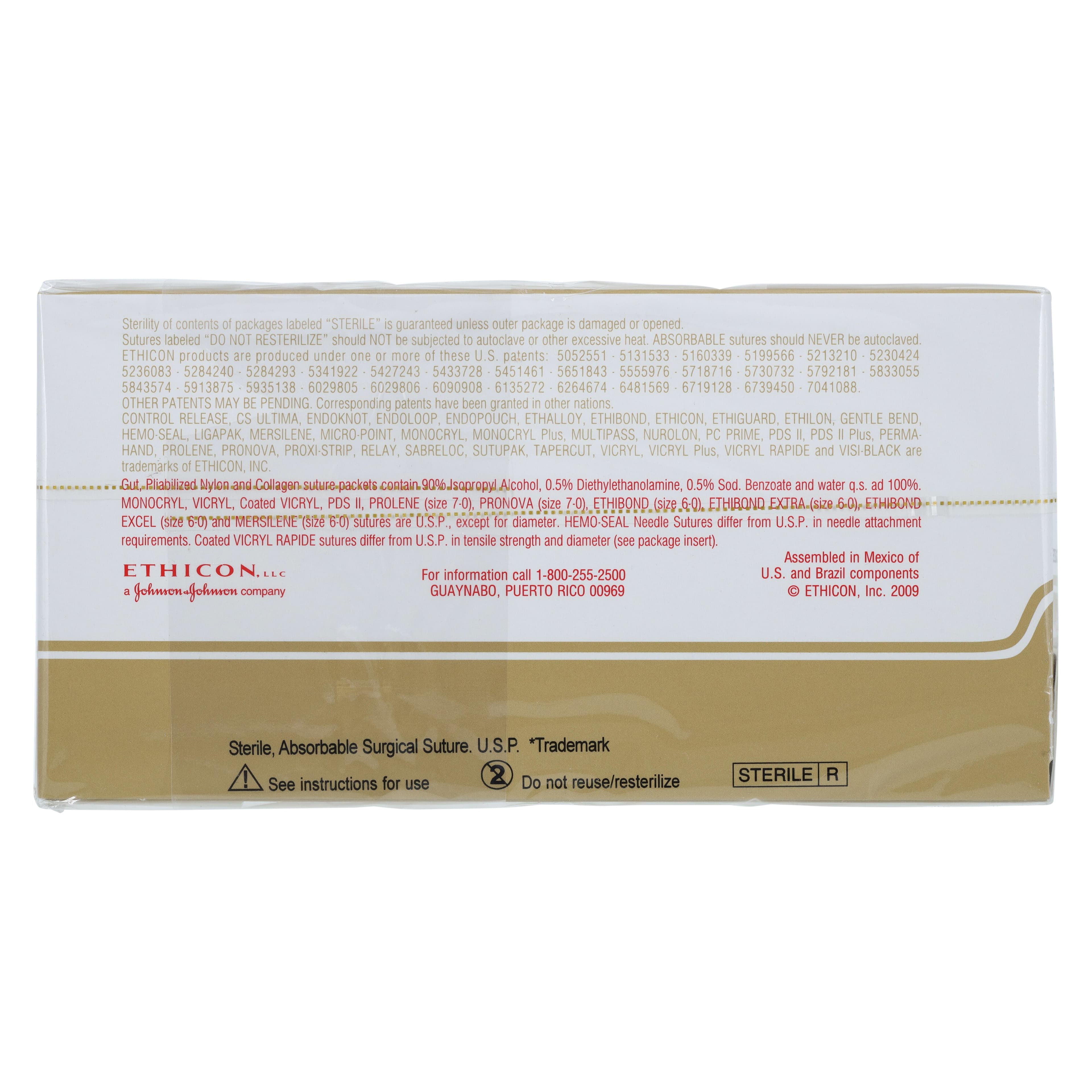 Ethicon Surgical Gut Suture, Chromic, 4-0, 12" Length, M-2 Needle, 3/8 Circle, Reverse Cutting, 12/Box, 752G thumbnail 3