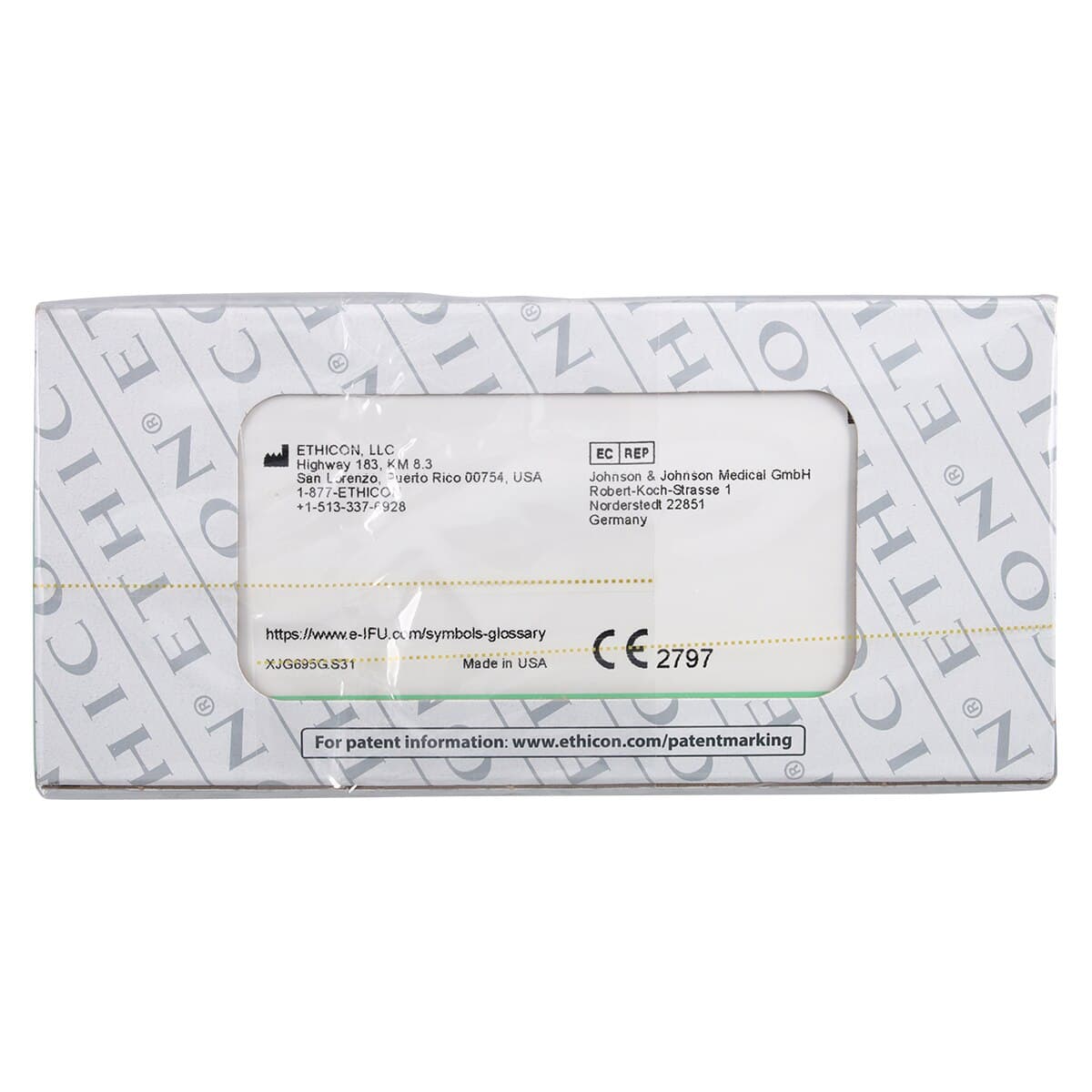 Ethicon Ethilon Nylon Monofilament Suture, Size 5-0, 18", Green, P-1 Prime Reverse Cutting Needle, 3/8 Circle, 12/Box, G695G thumbnail 3