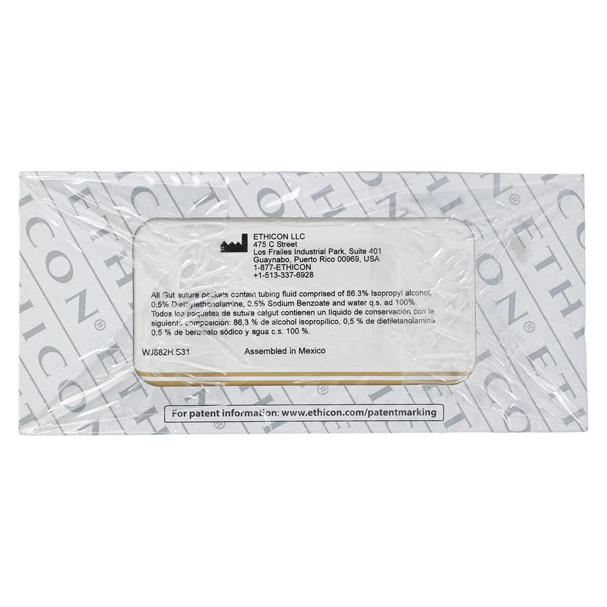 Ethicon Surgical Gut Suture, Chromic, 3-0, 27" Needle, CT-2, 1/2 Circle, Taper Point, 36/Box, 882H thumbnail 3