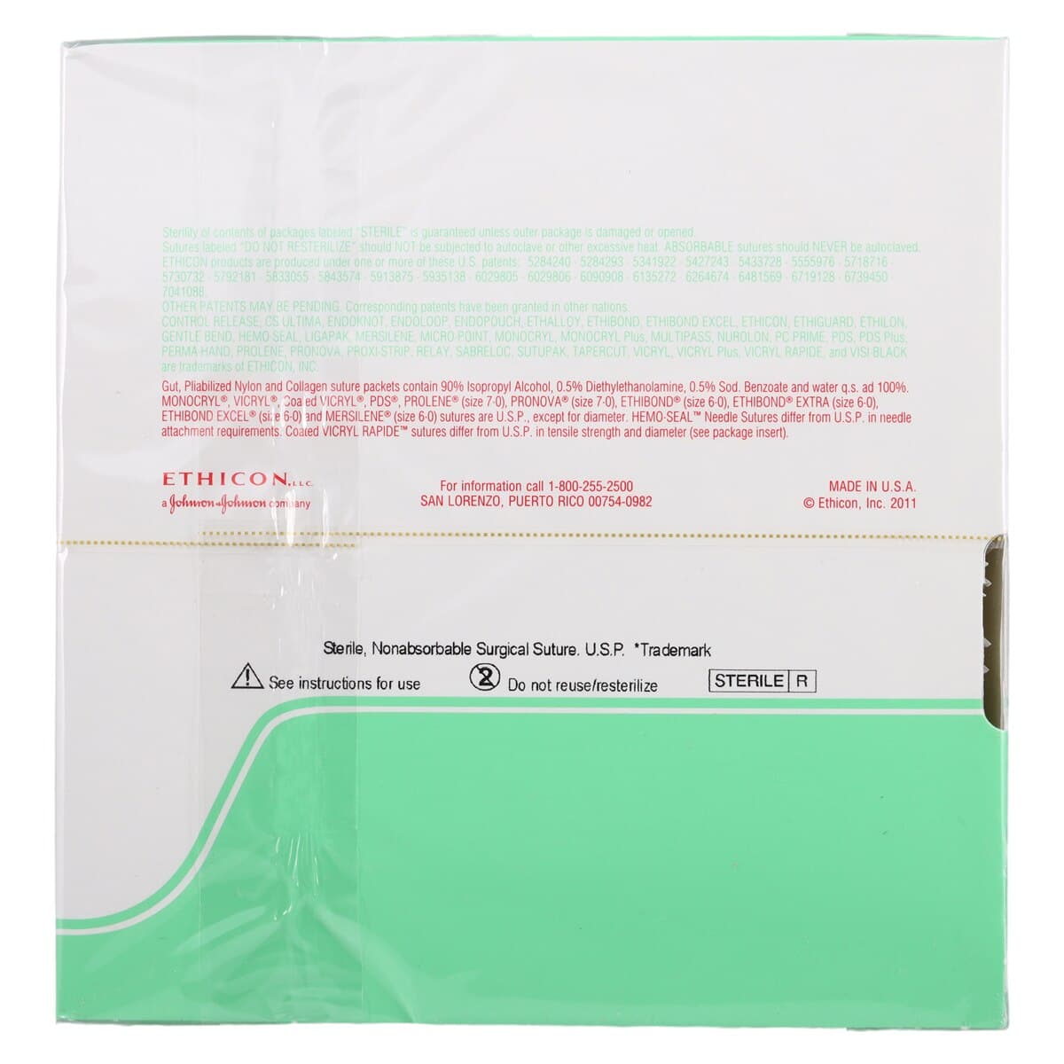 Ethicon Ethilon Nylon Suture, 3-0, 18", Black Monofilament, FS-1 Reverse Cutting Needle, 3/8 Circle, 36/Bx, 663H thumbnail 3