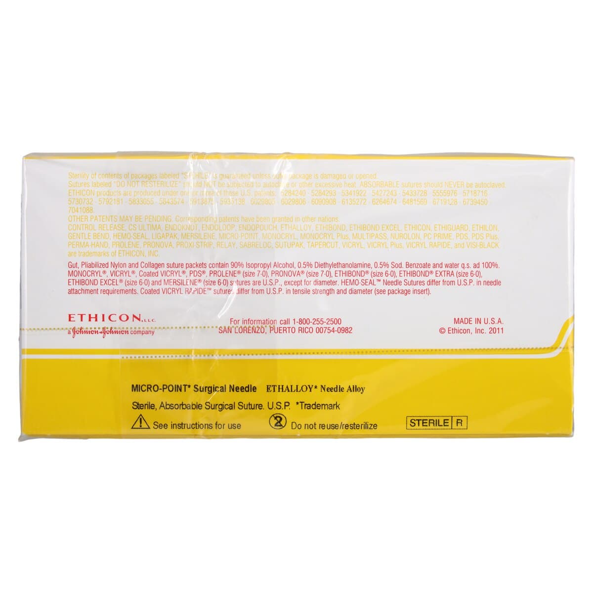 Ethicon Plain Gut Surgical Suture, 6-0, 18", TG140-8, Reverse Cutting Spatula Needle, 12/Box thumbnail 3