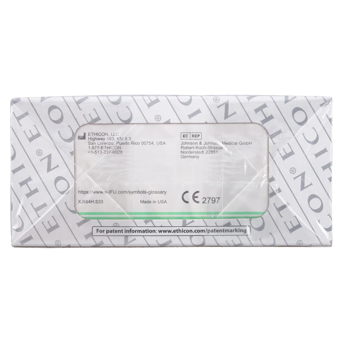 Ethilon Nylon Monofilament Non-Absorbable Suture, Size 2-0, 18", Black, FS Reverse Cutting 3/8 Circle Needle 26mm, 36/Box thumbnail 3