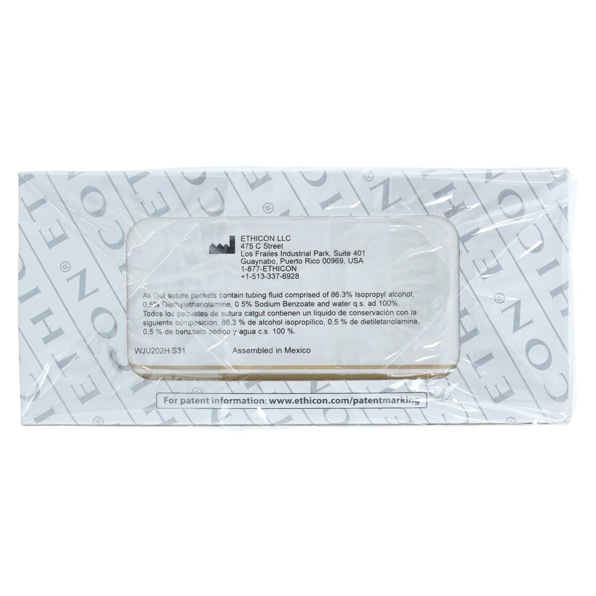 Ethicon Surgical Gut Suture, Chromic, 5-0, 27" Needle, RB-1 Taper Point, 1/2 Circle, 17mm, Brown, 36/Bx, U202H thumbnail 3
